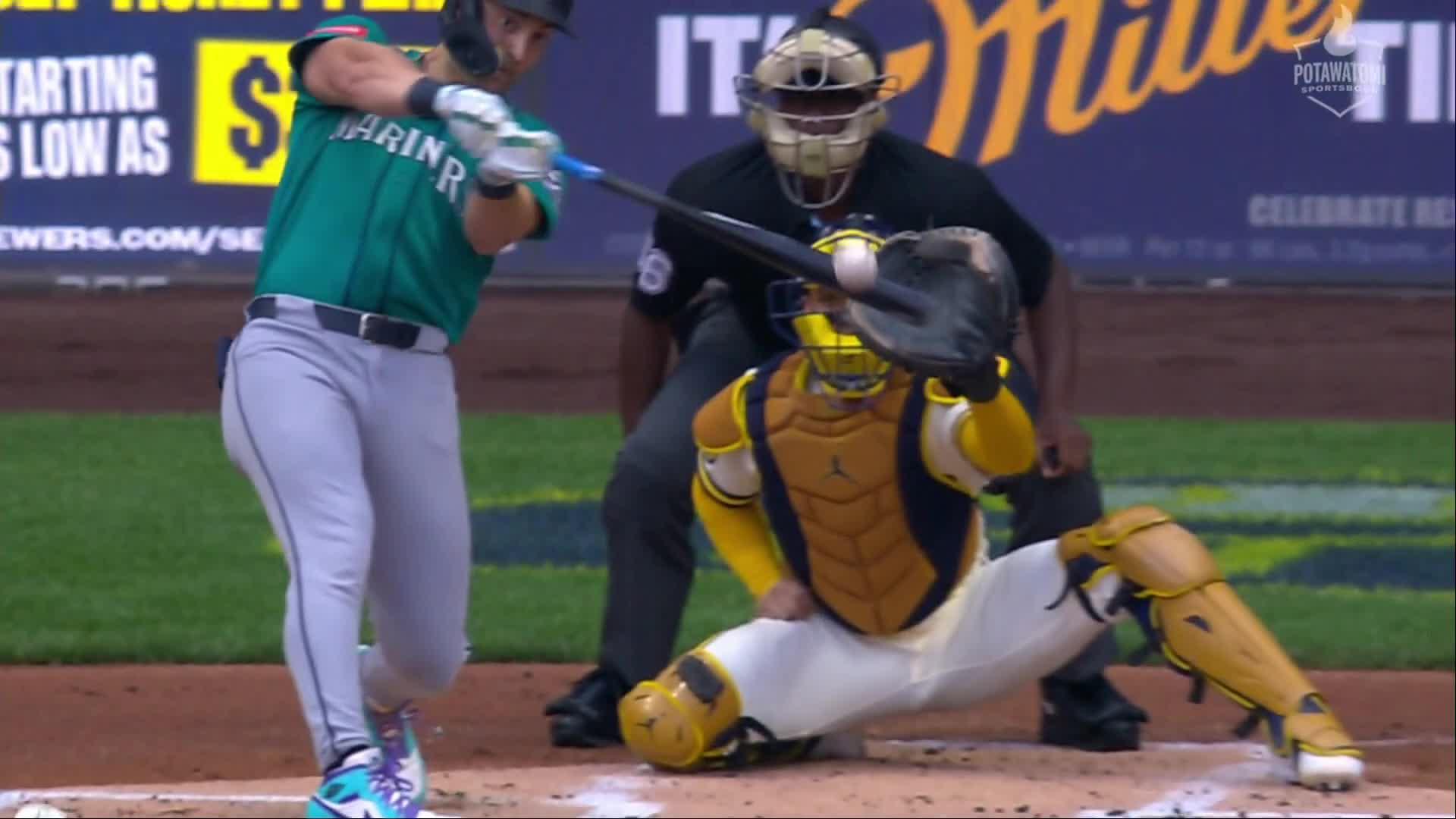 Dominic Canzone hits an RBI double — Article image accompanying Brewers take on the Mariners after Mitchell's 4-hit game on WagerUp Sports News.