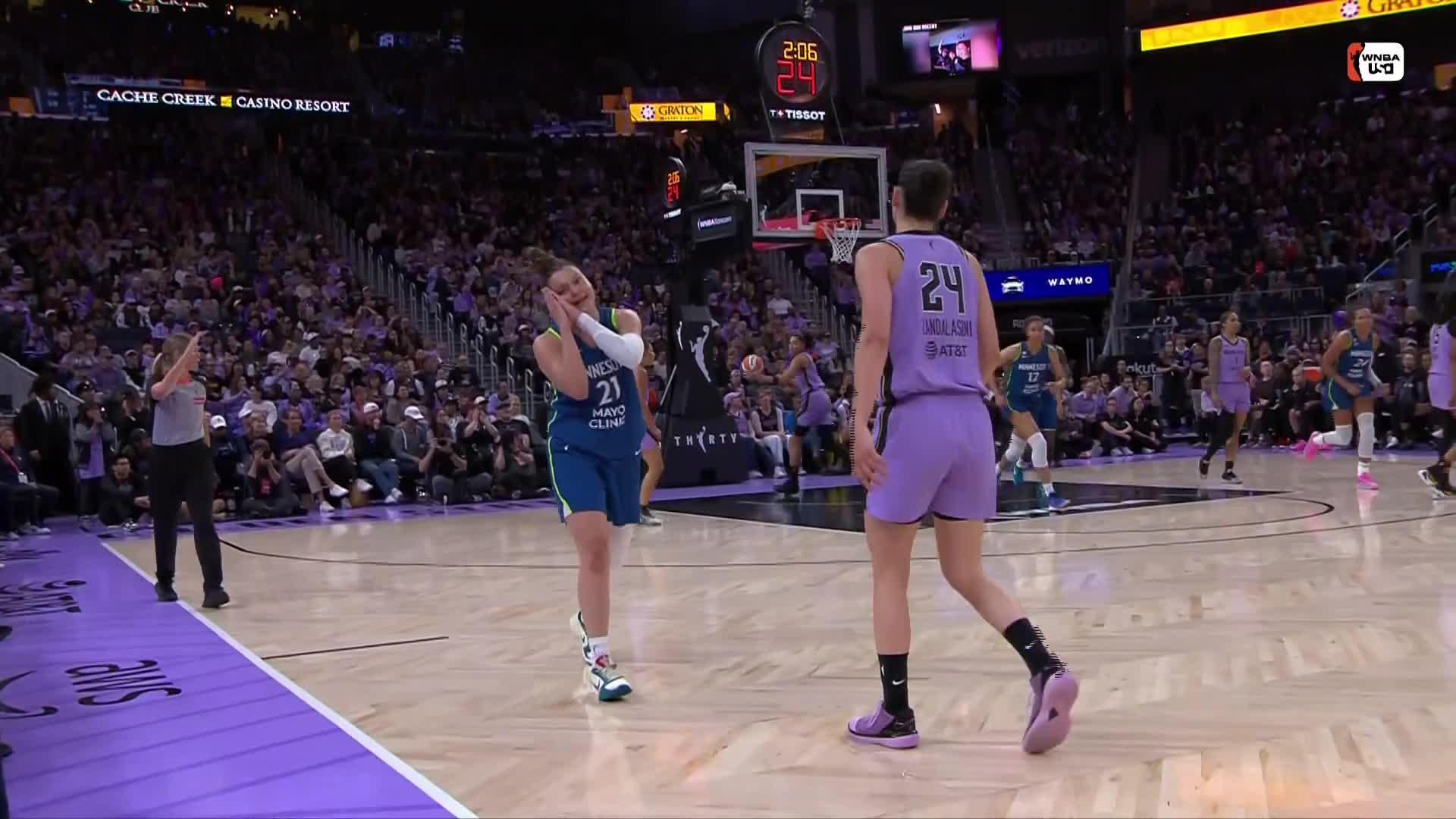 Olivia Miles has 20 points, 7 assists before ankle injury as WNBA-best Lynx beat Valkyries 77-66
