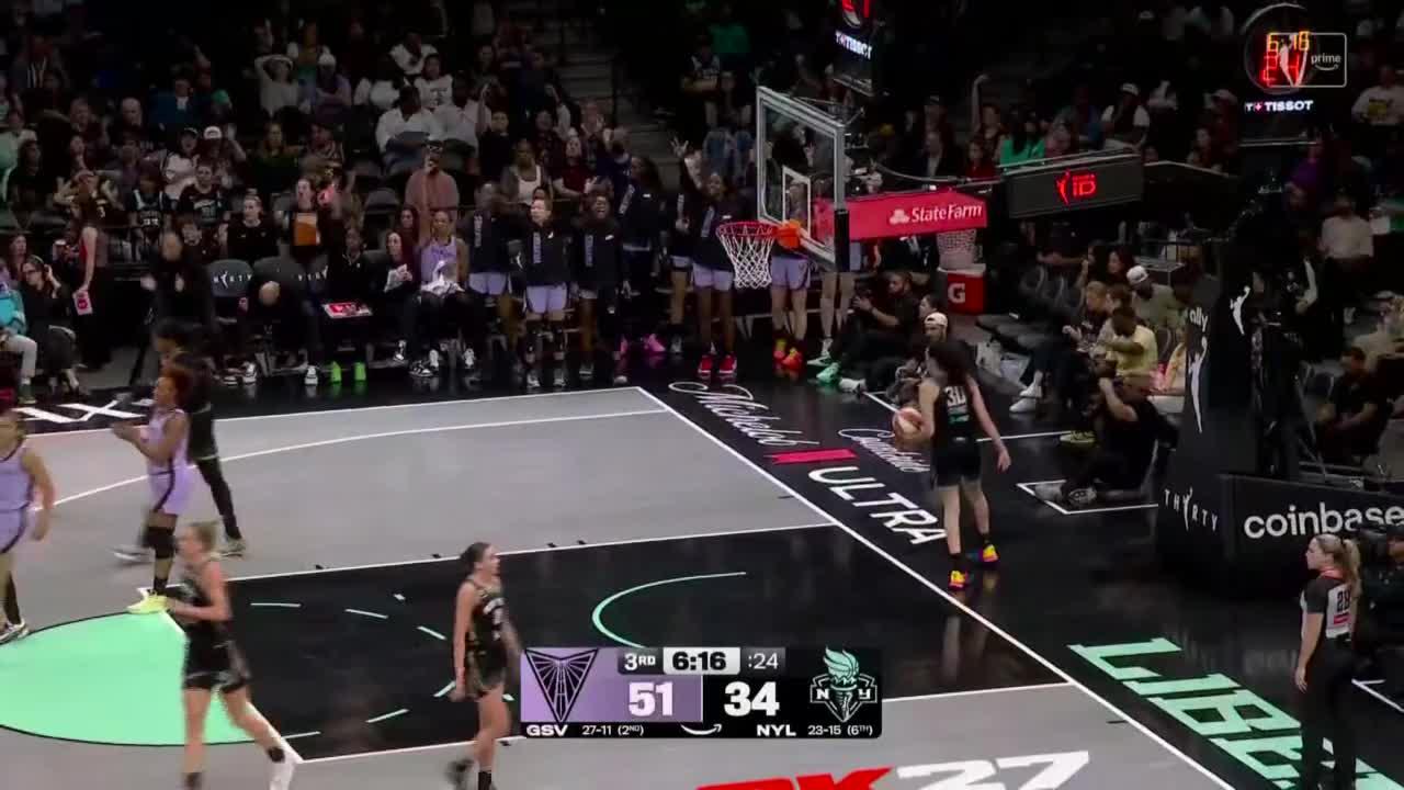 Veronica Burton hits the triple