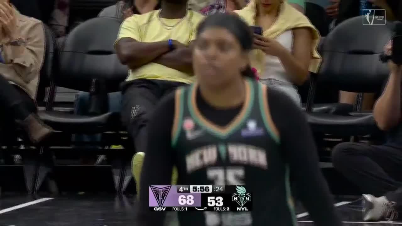 Jonquel Jones knocks down the triple