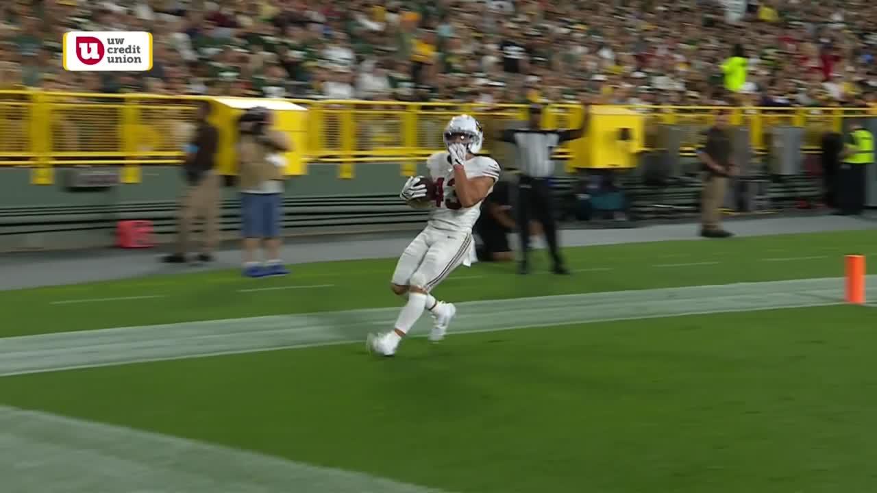 Evan Hull shows off his wheels on a 47-yard Cardinals TD run