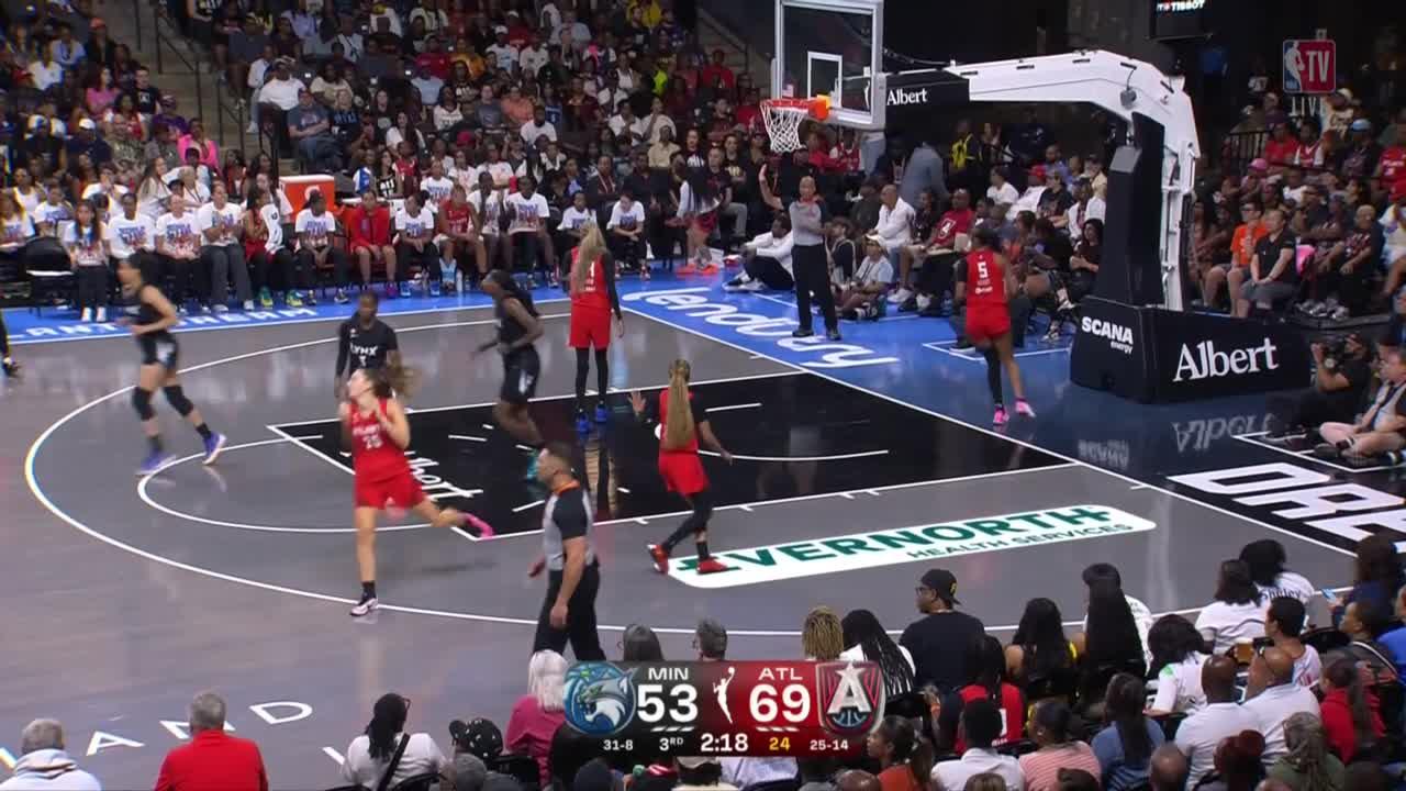 Kayla McBride knocks down the 3-pointer