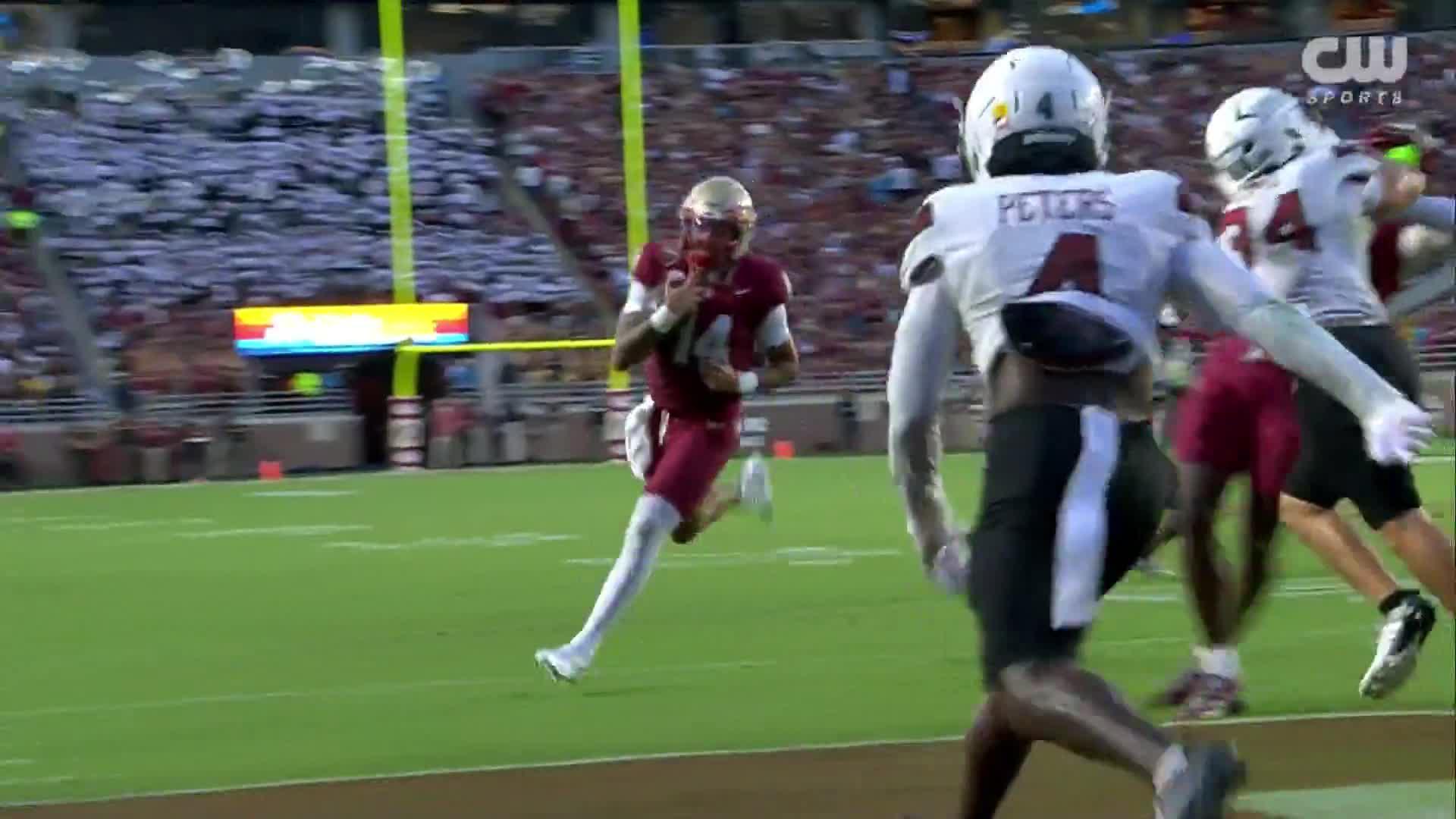 Daniels runs in 4-yard TD to give Florida State 10-0 lead