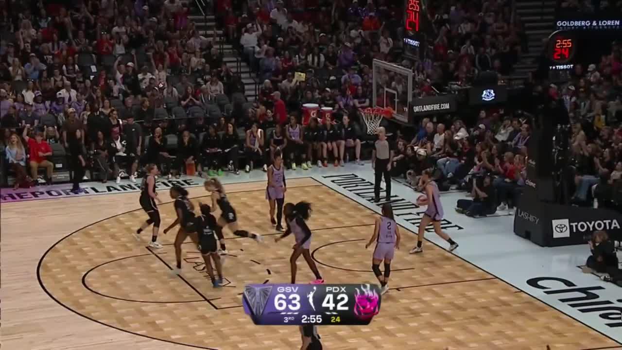 Bridget Carleton shows off the range with 3-pointer