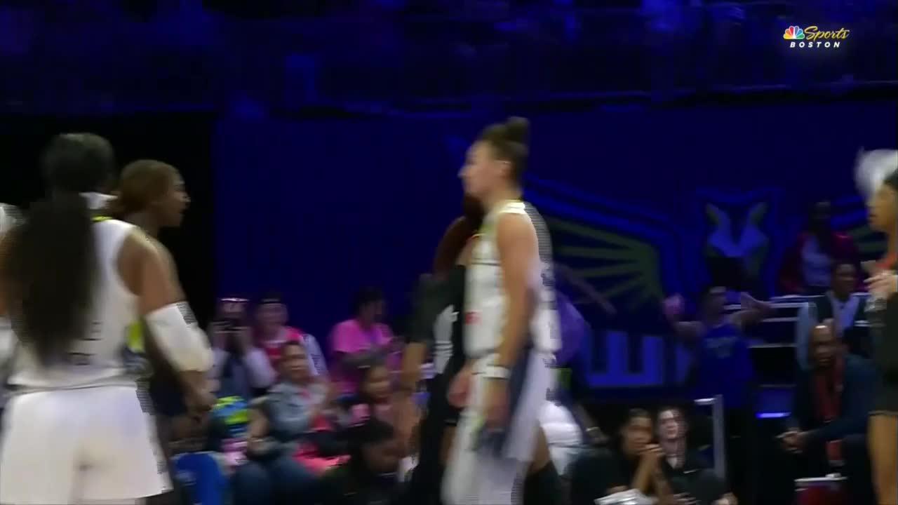 Aaliyah Edwards gets the hoop and the harm