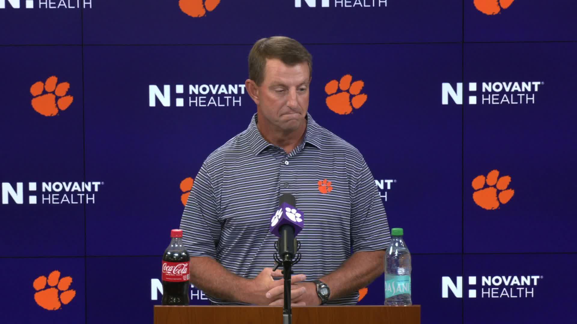 Dabo calls pursuit of NFL players 'embarrassing'