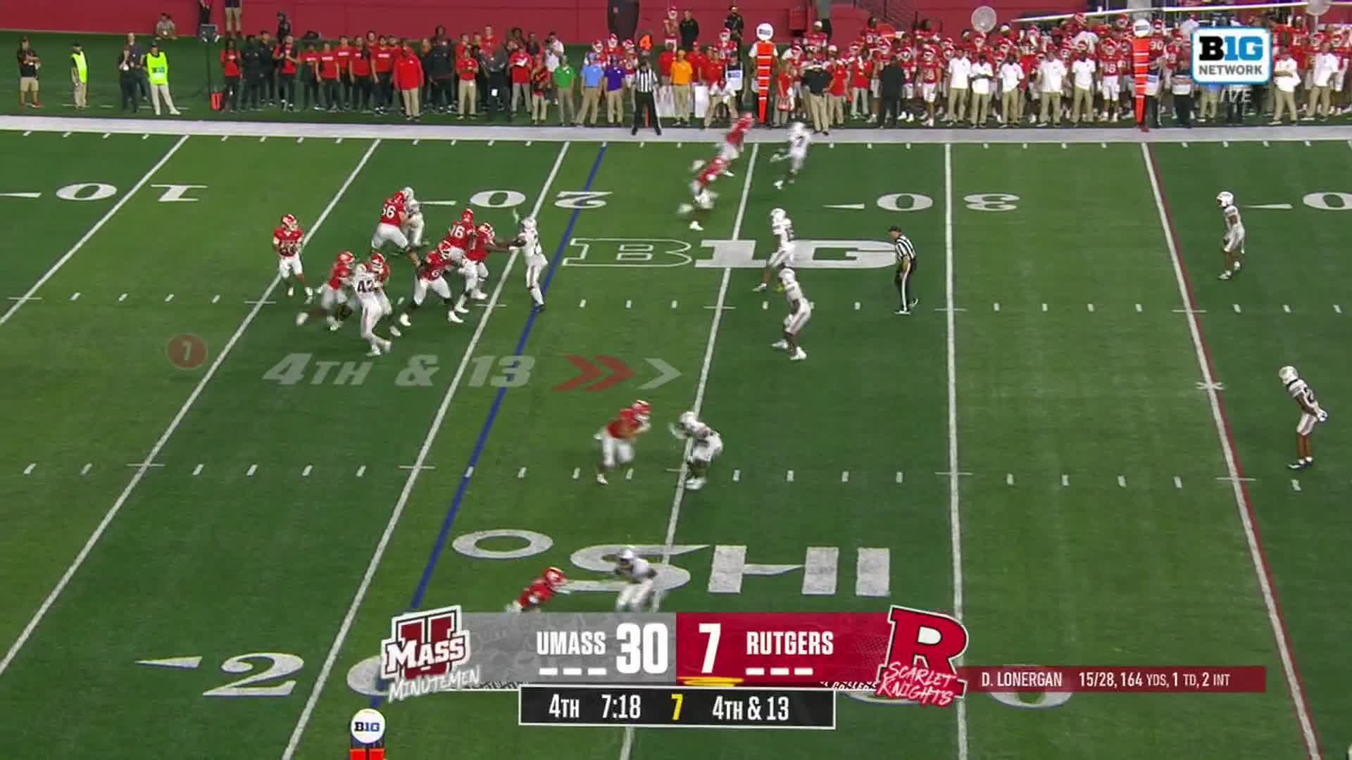 UMass ends its 16-game losing streak with a 37-21 win over Rutgers