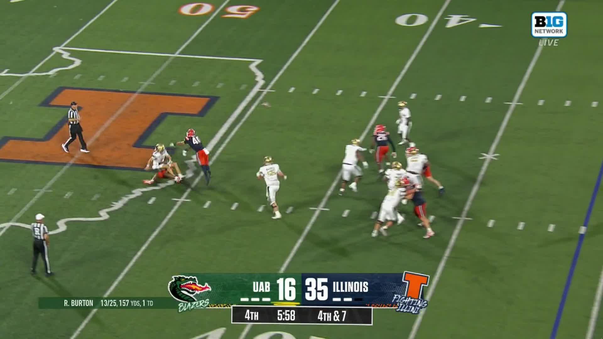 Katin Houser throws 3 TD passes and runs for a score as Illinois beats UAB 42-23 in season opener