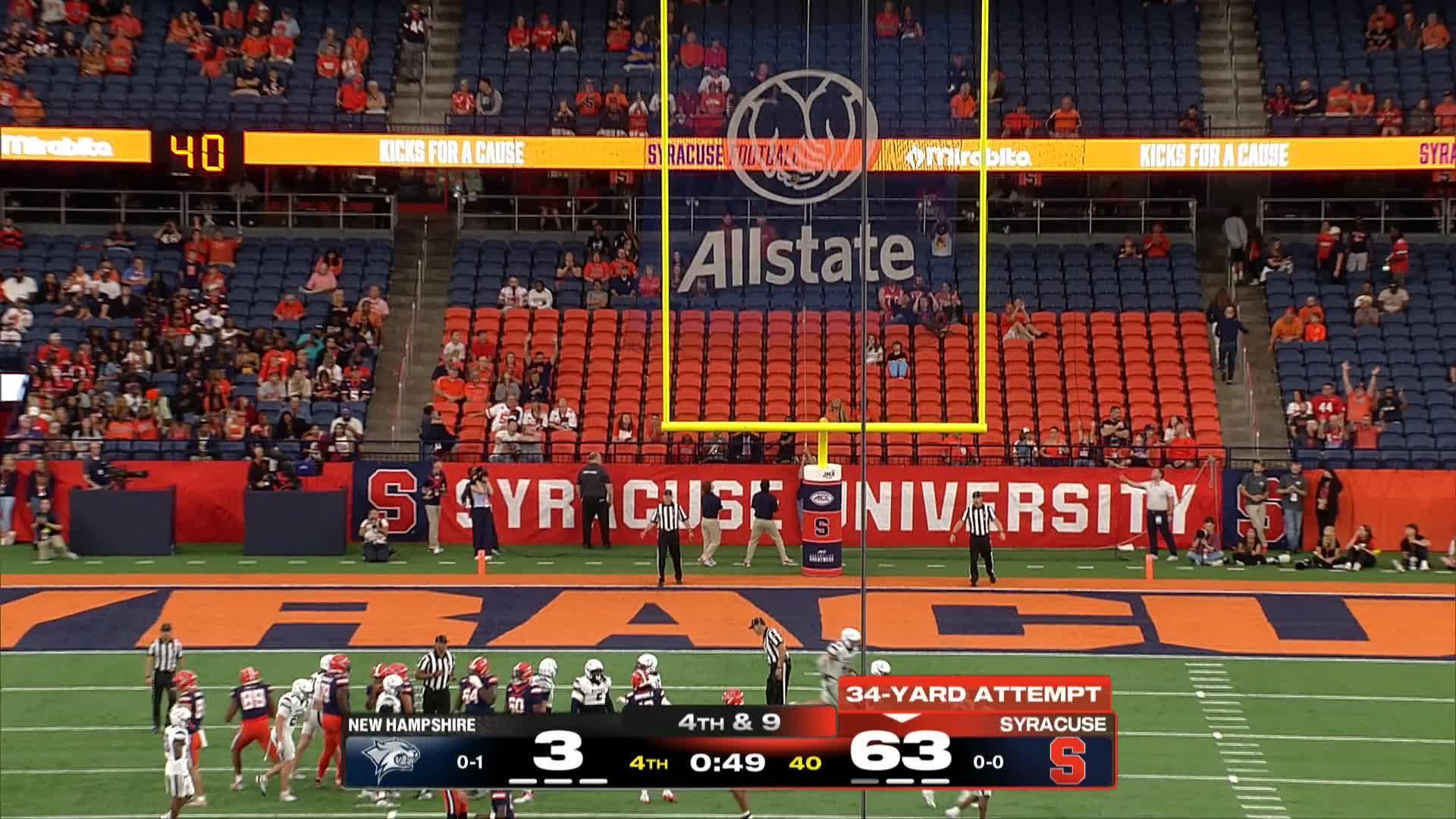 Steve Angeli sharp, throws for three touchdowns in return as Syracuse routs New Hampshire 66-3