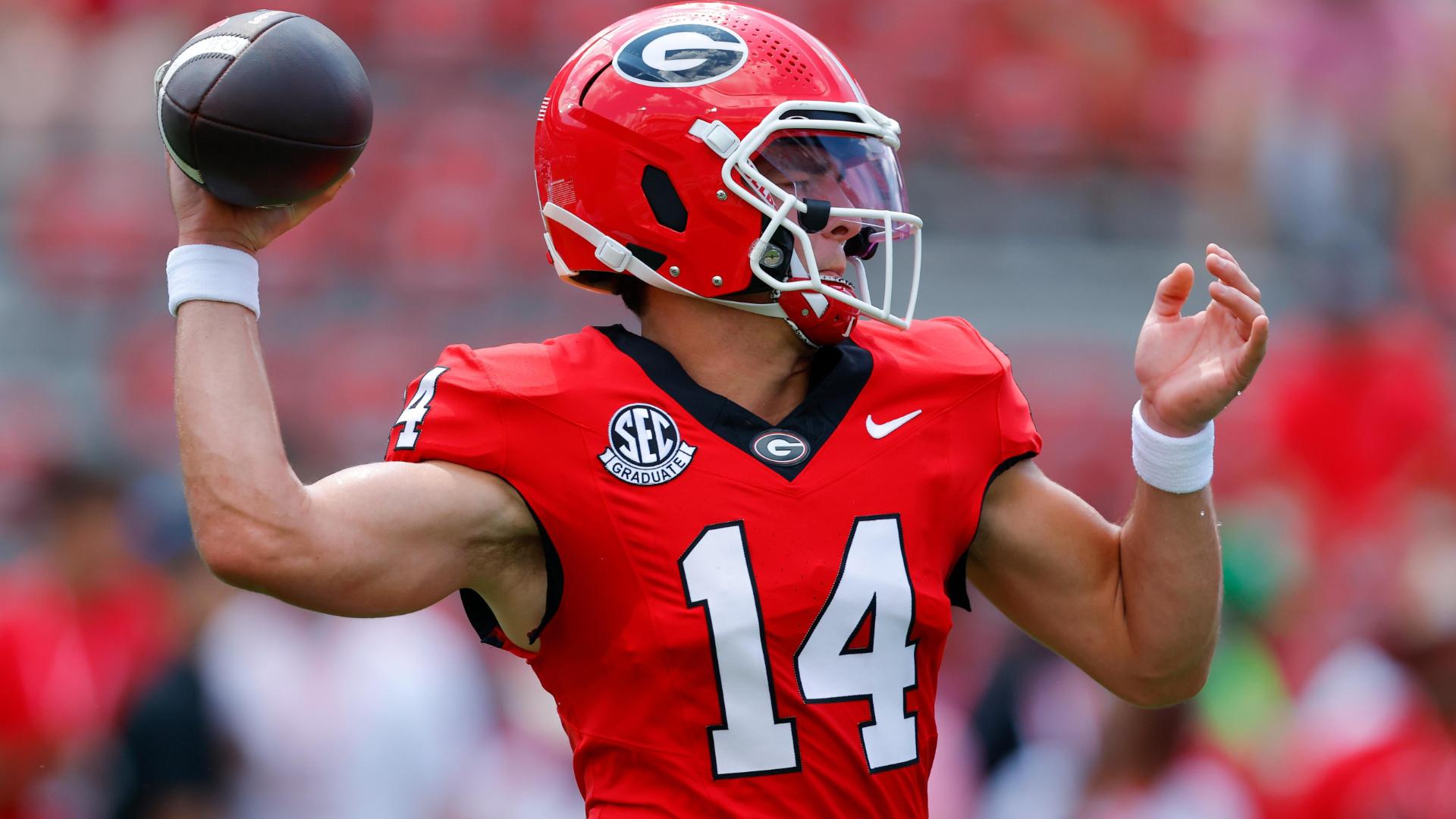 Stockton has 3 TD passes and Frazier runs for 3 scores as No. 3 Georgia beats Tennessee State 63-3