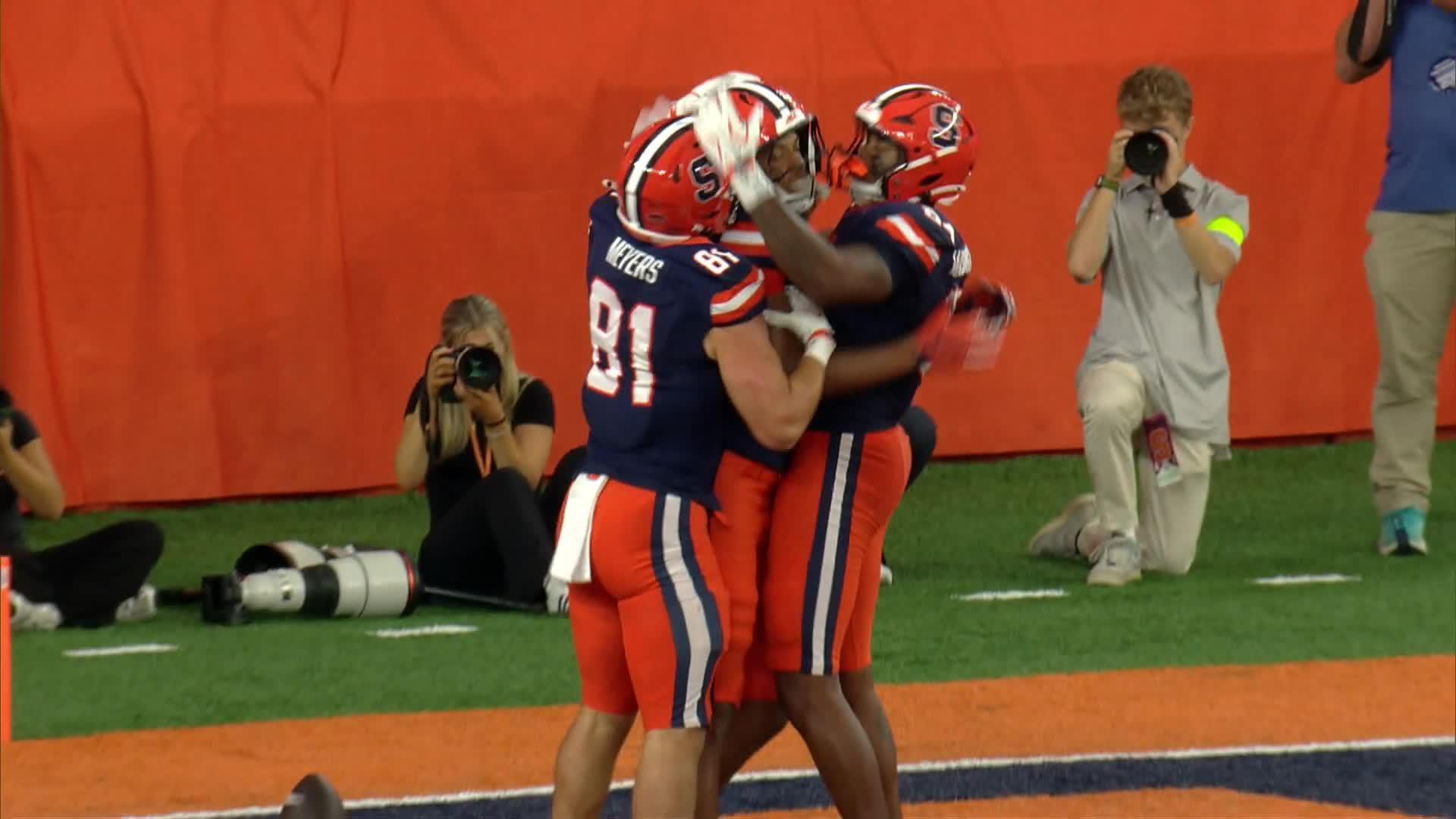 Steve Angeli sharp, throws for three touchdowns in return as Syracuse routs New Hampshire 66-3