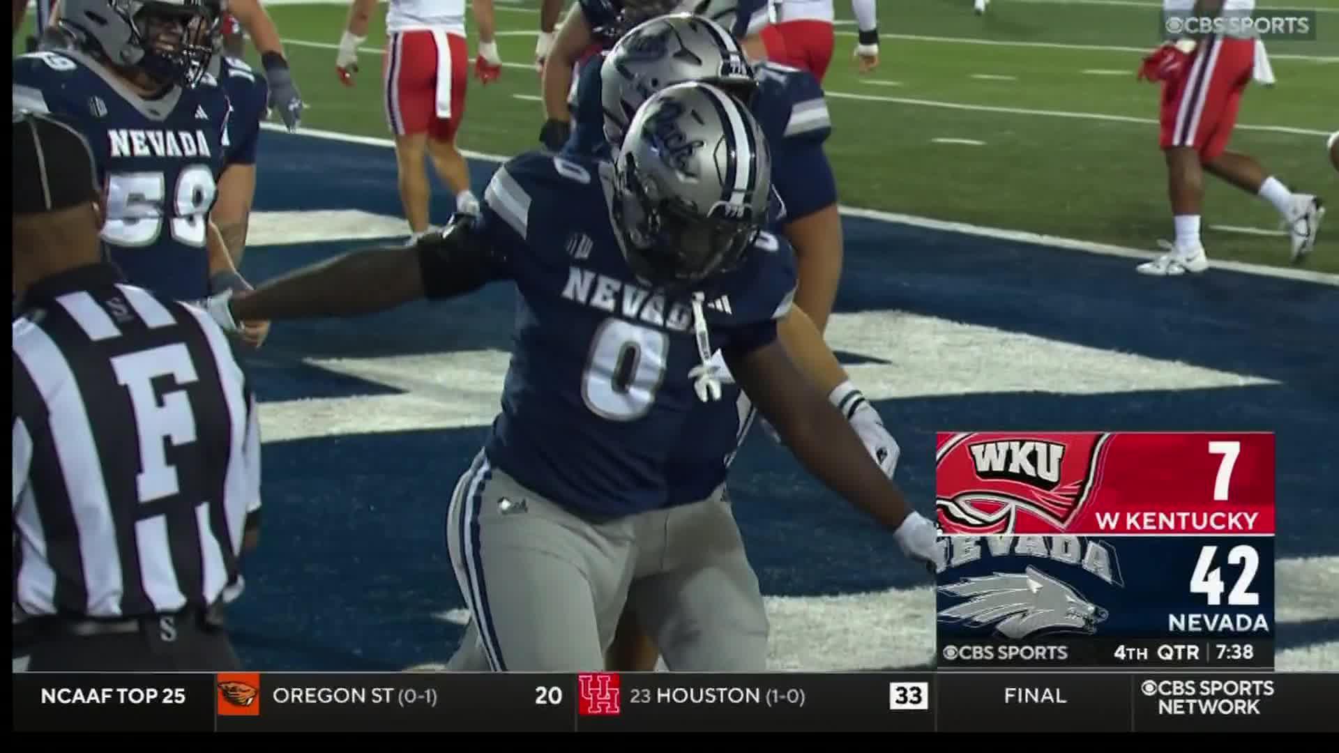 Jones, Kelley help Nevada cruise past Western Kentucky 49-14 in a season opener