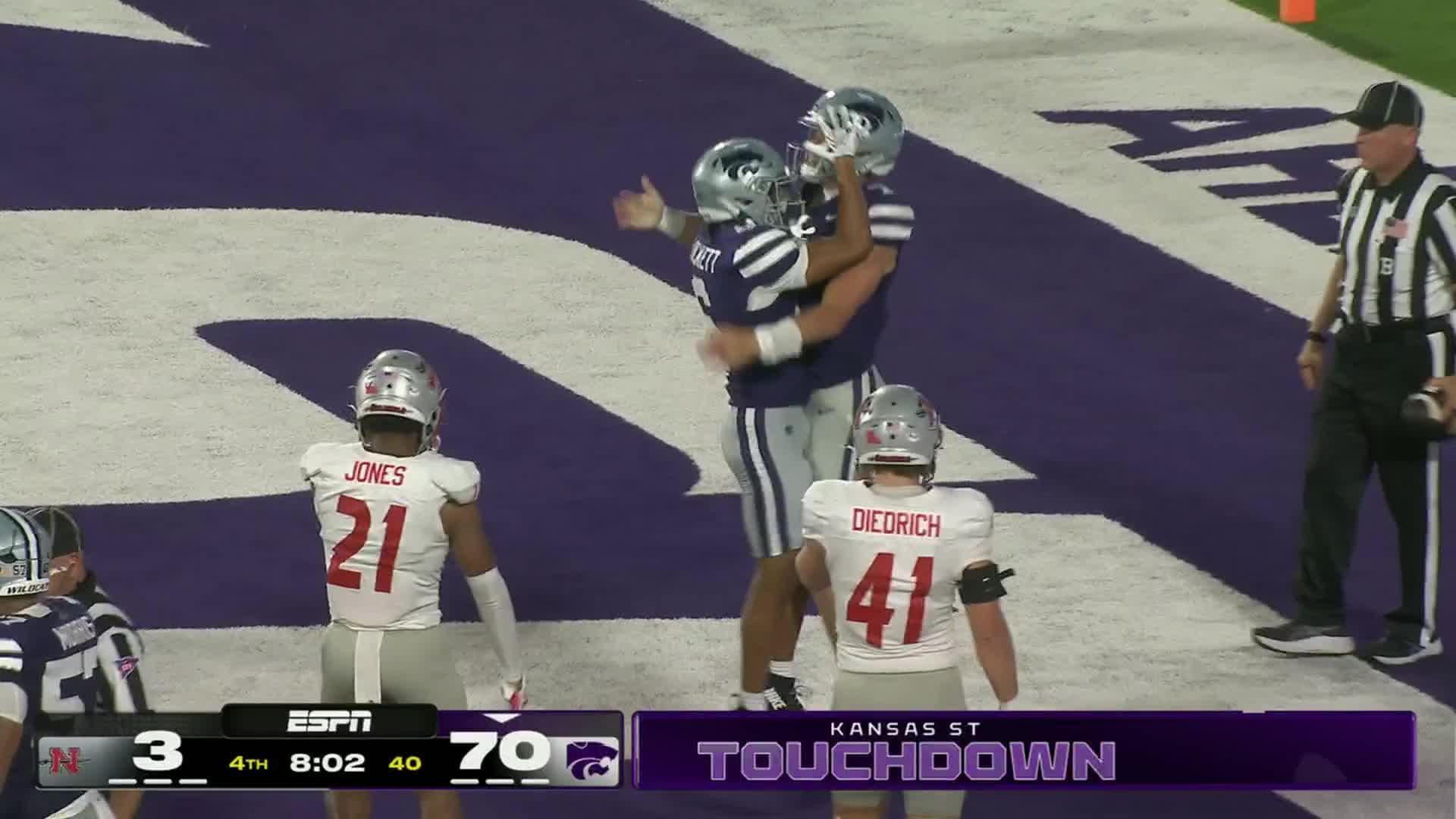 Avery Johnson and Kansas State trounce Nicholls 71-3 to open the Collin Klein era in style