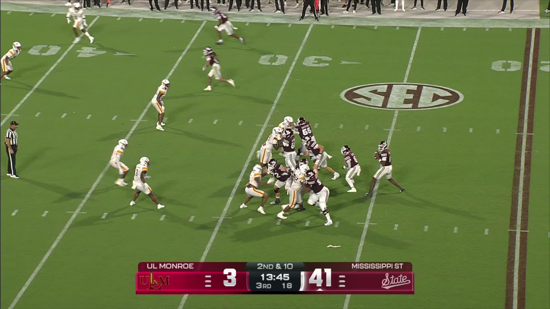 UL Monroe Warhawks vs. Mississippi State Bulldogs: Full Highlights
