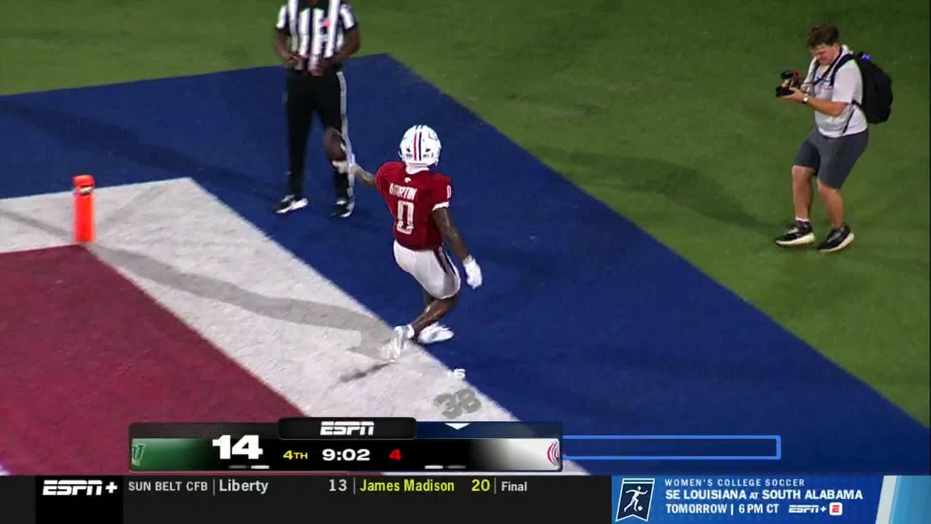 Davenport scores twice as South Alabama downs Southeastern Louisiana 39-14