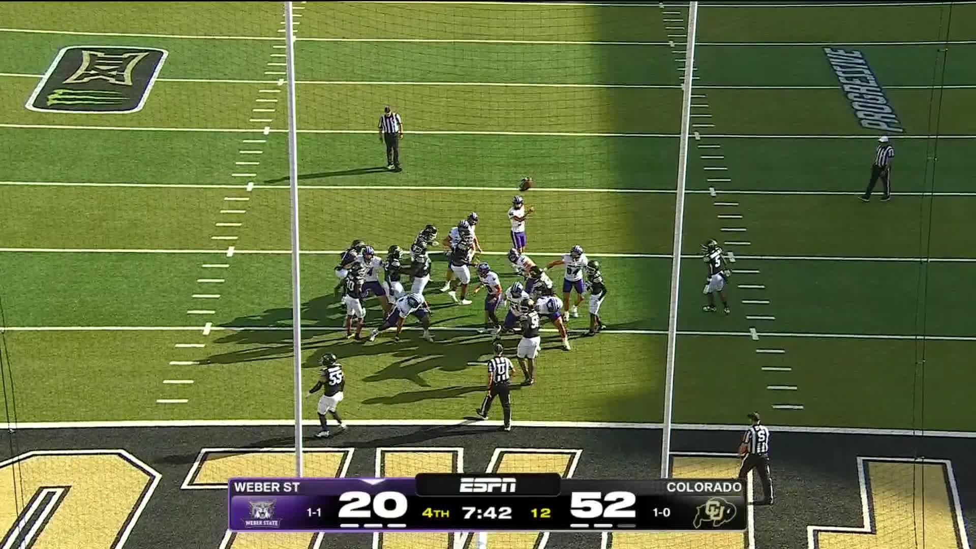 Julian Lewis throws 4 first-half TD passes, runs for another, as Colorado beats Weber State 52-21