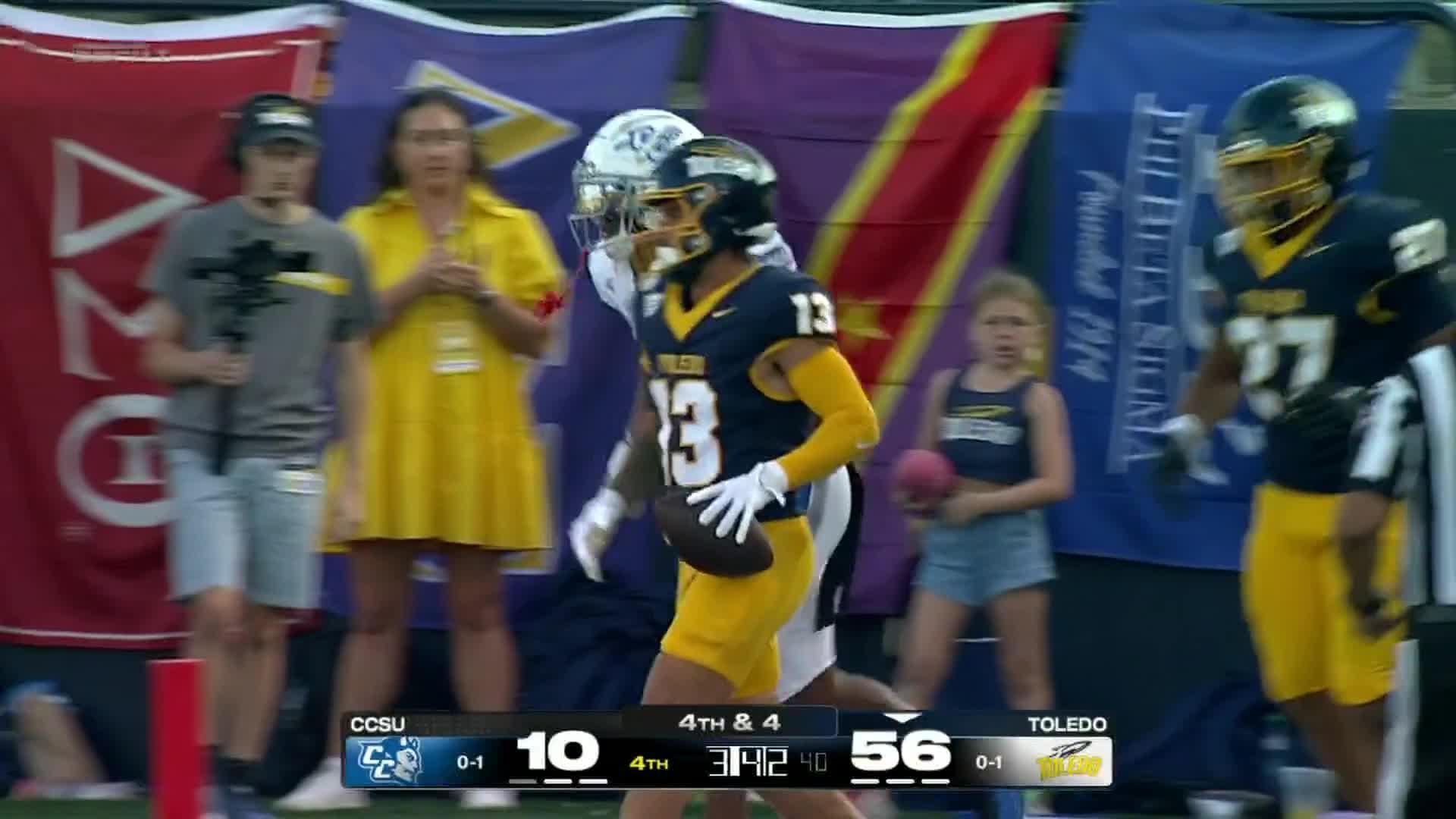 John Alan Richter throws for 3 TDs as Toledo pummels Central Connecticut 63-10