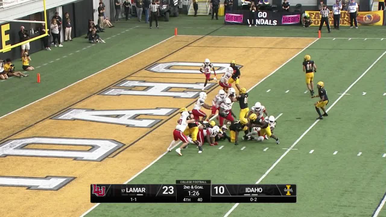 Aiden McCown, Andres Sandoval help Lamar hold off Idaho 23-17