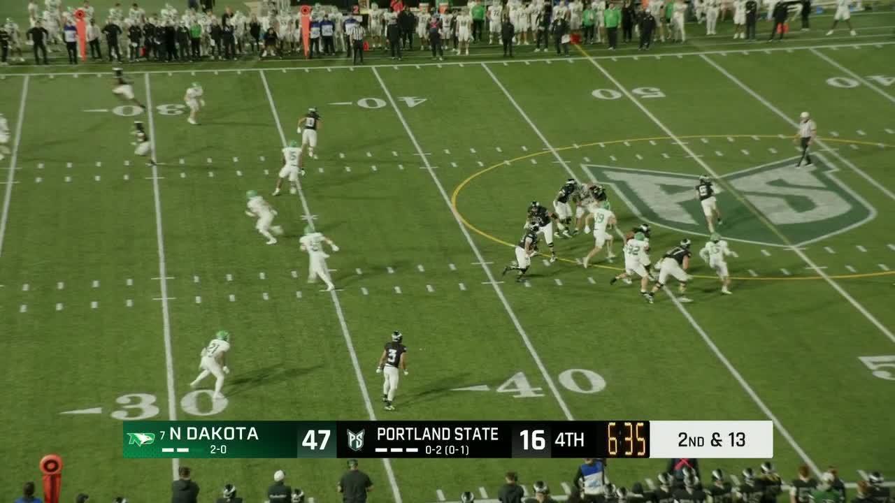 Kaminski throws 3 TD passes, Langama adds 99-yard KOR, North Dakota beats Portland State 47-23