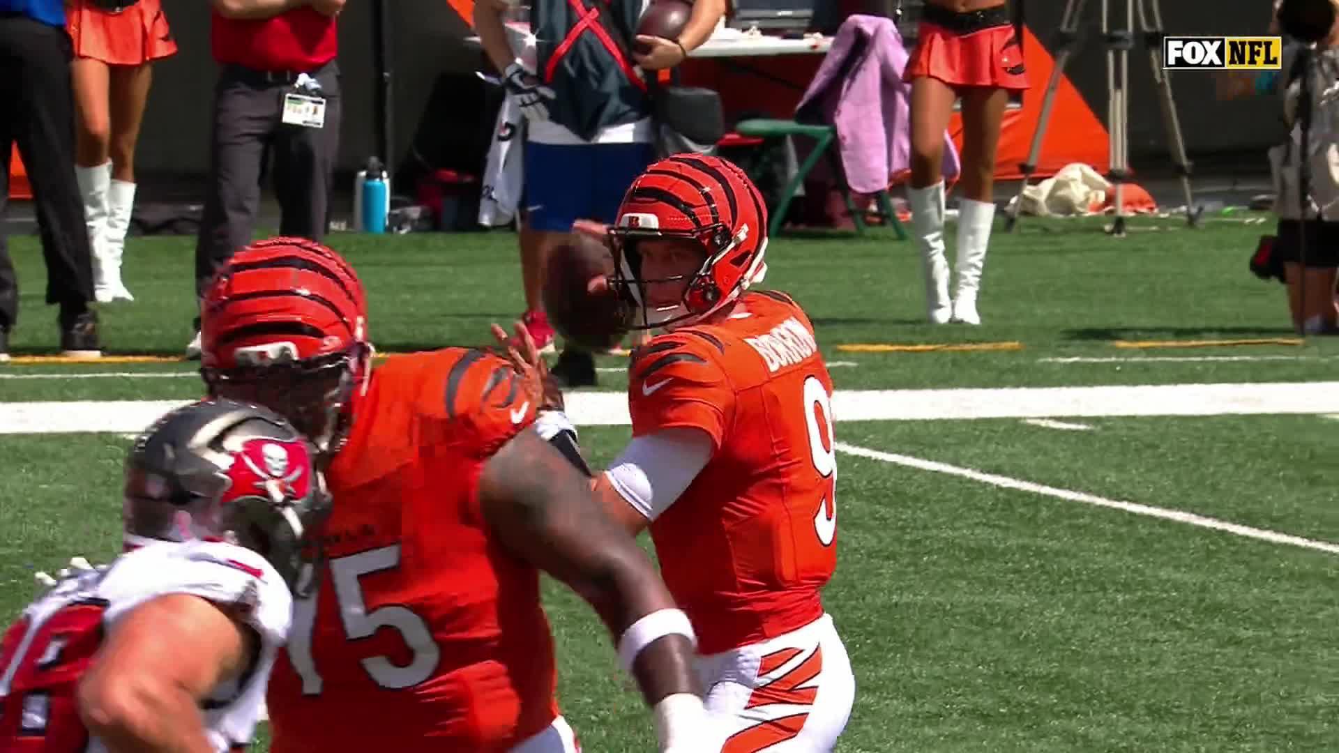 Bengals force 4 turnovers, Burrow throws for TD in 33-27 win over the Buccaneers