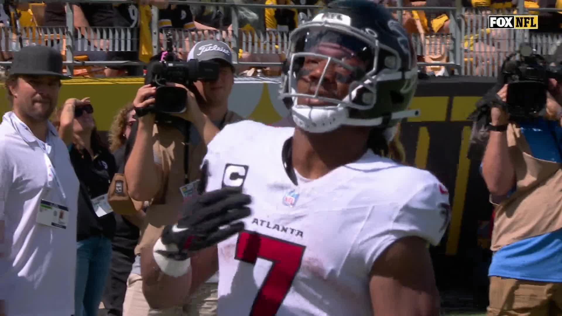 T.J. Watt's late pick-6 pushes sluggish Steelers past injury-laden Falcons 20-13