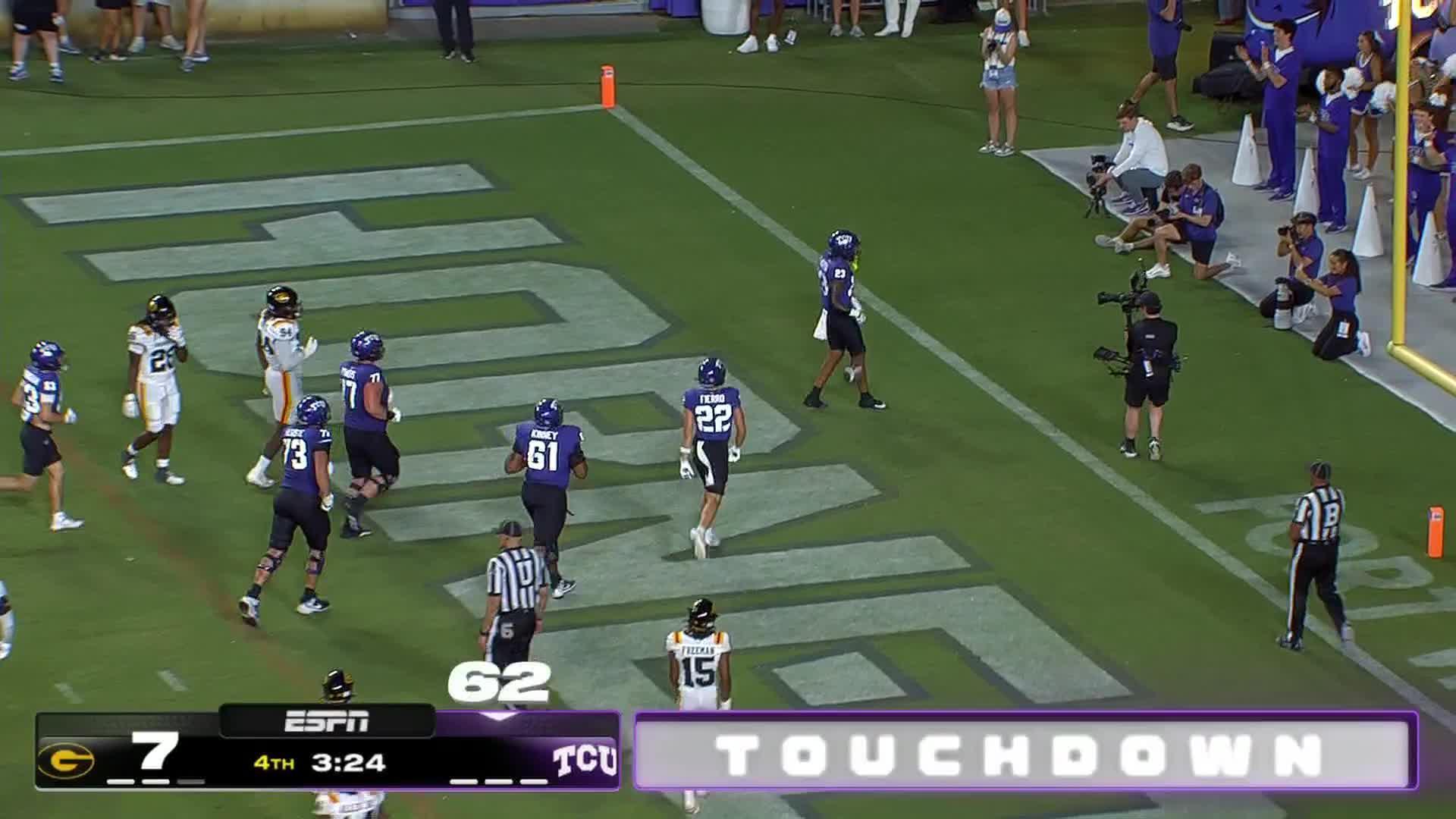 Jaden Craig leads TCU to bounceback win over Grambling State 63-7