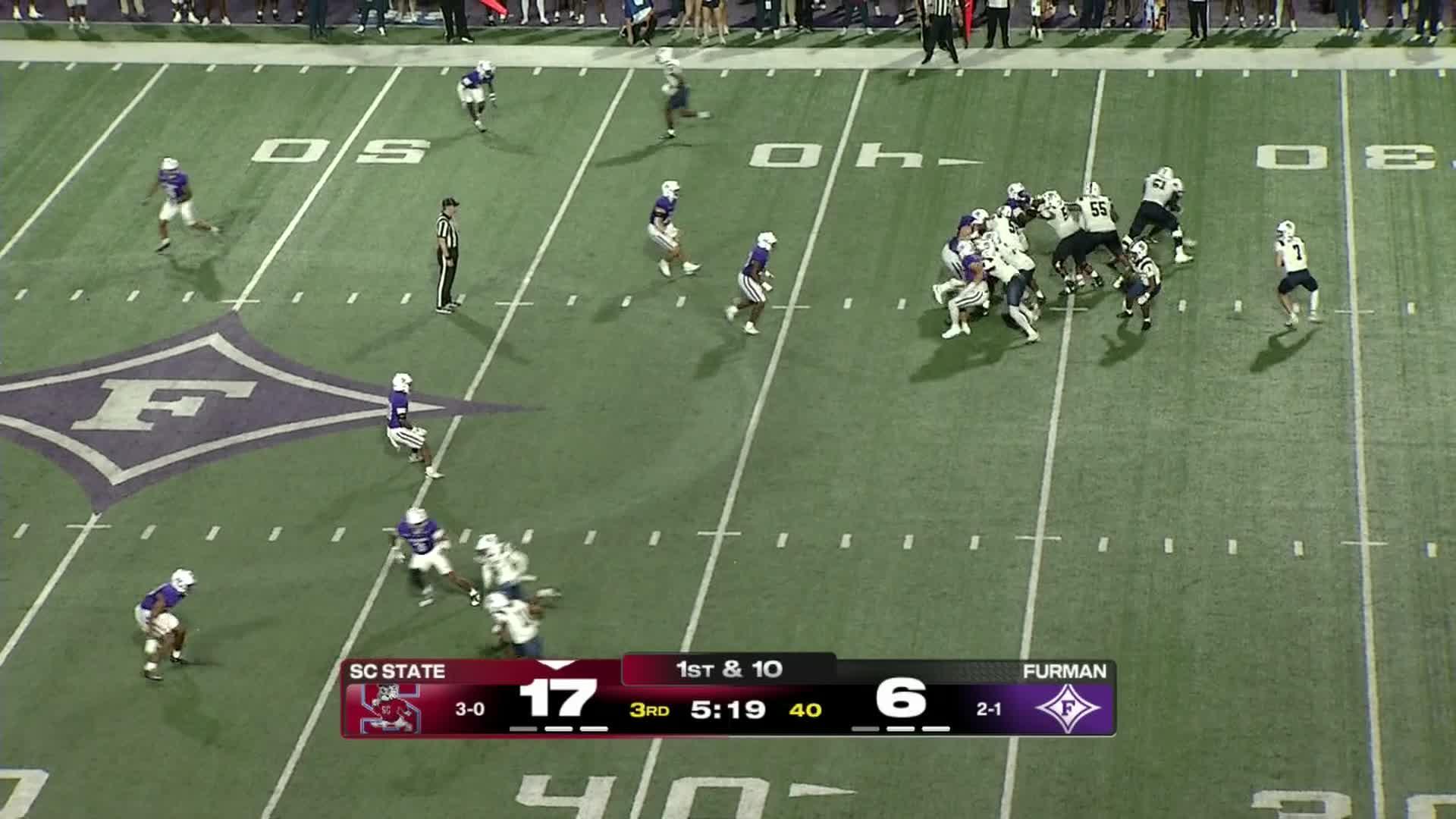 DJ Maultsby's TD catch proves to be difference in South Carolina State's 20-17 win against Furman