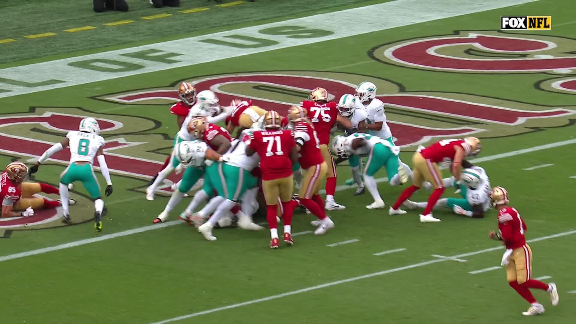 49ers score TDs on 1st 5 drives to beat the Dolphins 35-13