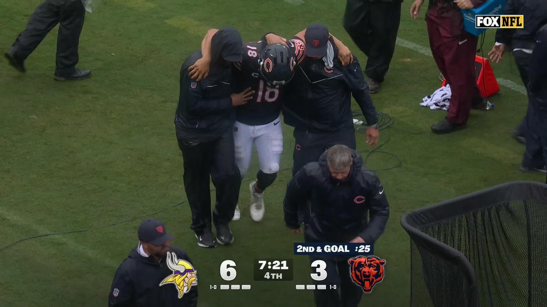Rodgers and Turner help the Vikings shut down the Bears for a 9-3 win in the rain