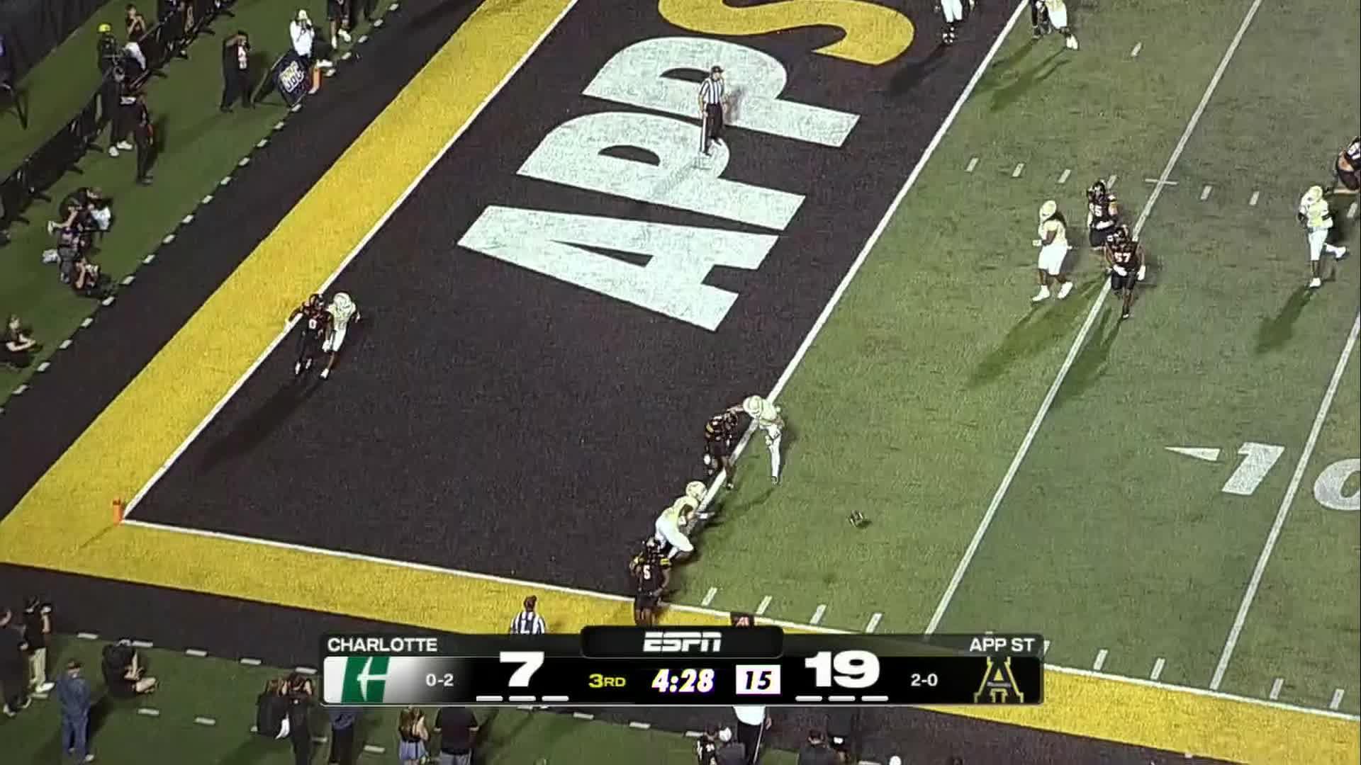 Malachi Singleton throws for 331 yards and Appalachian State defeats Charlotte 26-21