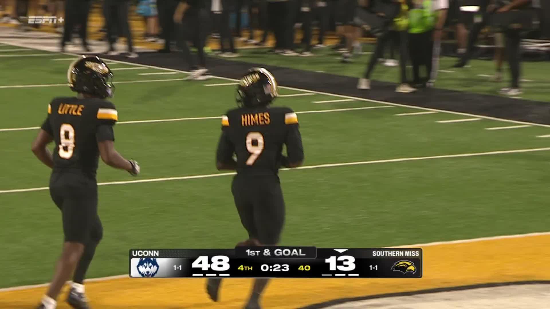 Kalieb Osborne leads UConn over Southern Miss 48-20