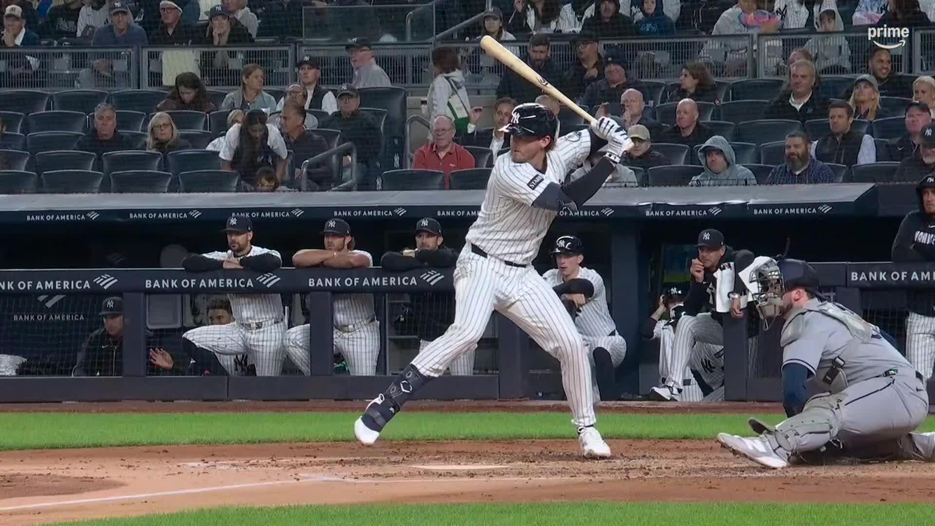 Ryan McMahon smashes a big-time grand slam for Yankees — Article image accompanying Ben Rice hits 40th and 41st homers as Yankees beat Rays 9-2 a day after Tampa Bay clinches AL East on WagerUp Sports News.