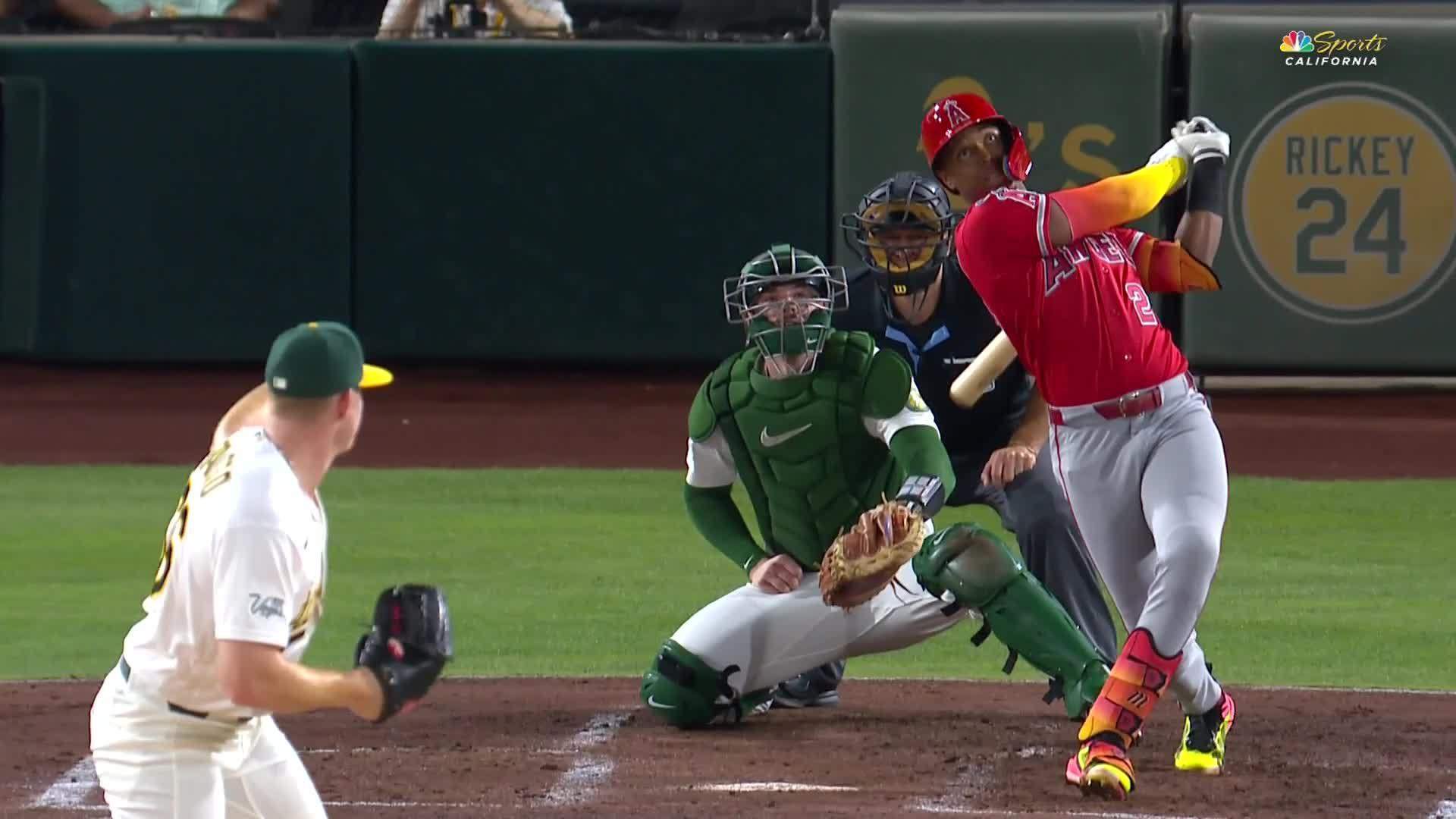 Denzer Guzman crushes a home run — Article image accompanying Athletics rally with 2 homers in 8th to complete comeback in 9-7 win over Angels on WagerUp Sports News.