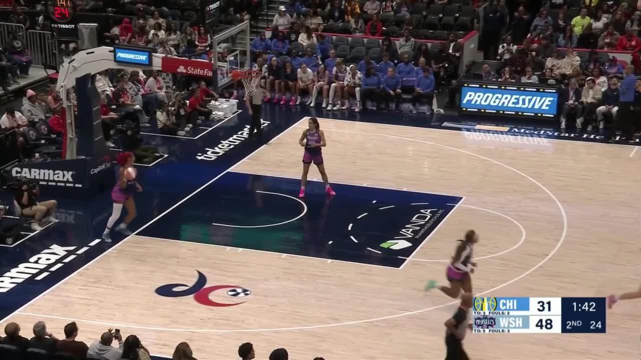 Courtney Vandersloot knocks down the 3