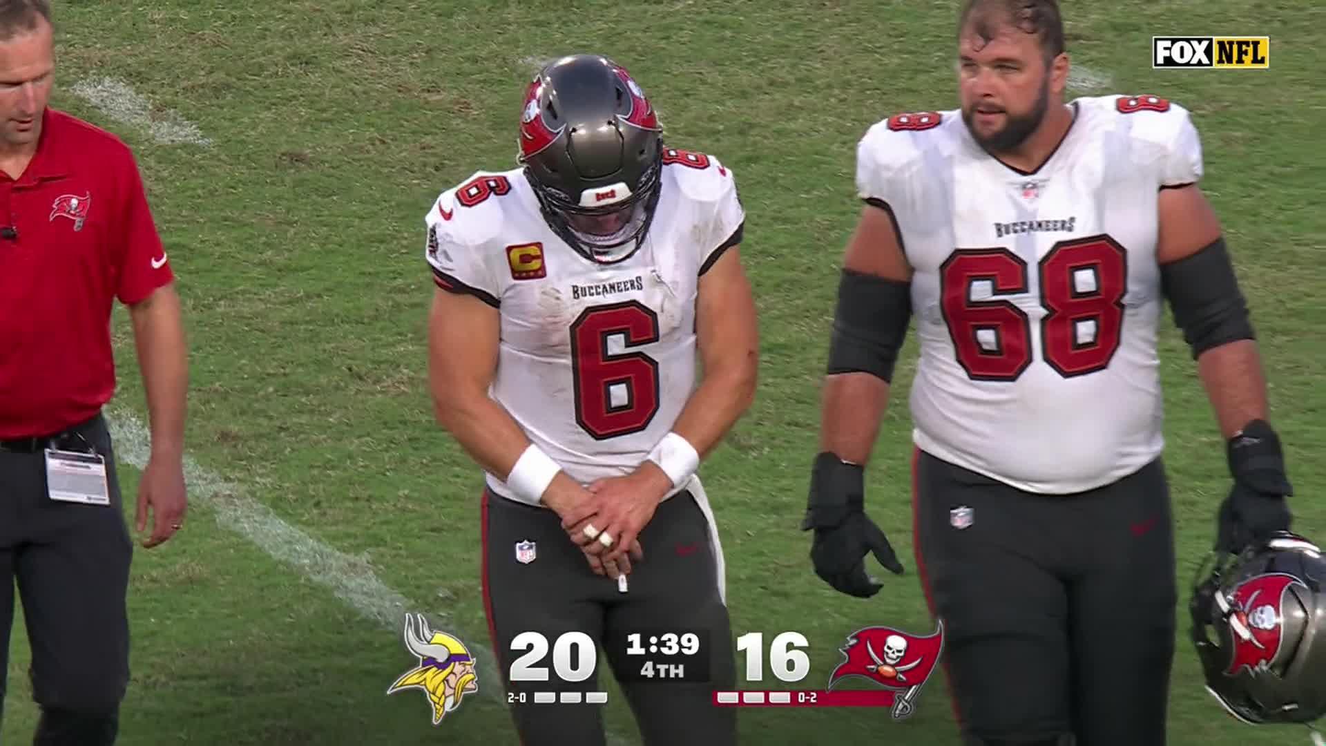 Vikings beat Buccaneers 23-16 but lose Jefferson to an ankle injury. Bucs' Mayfield also hurt