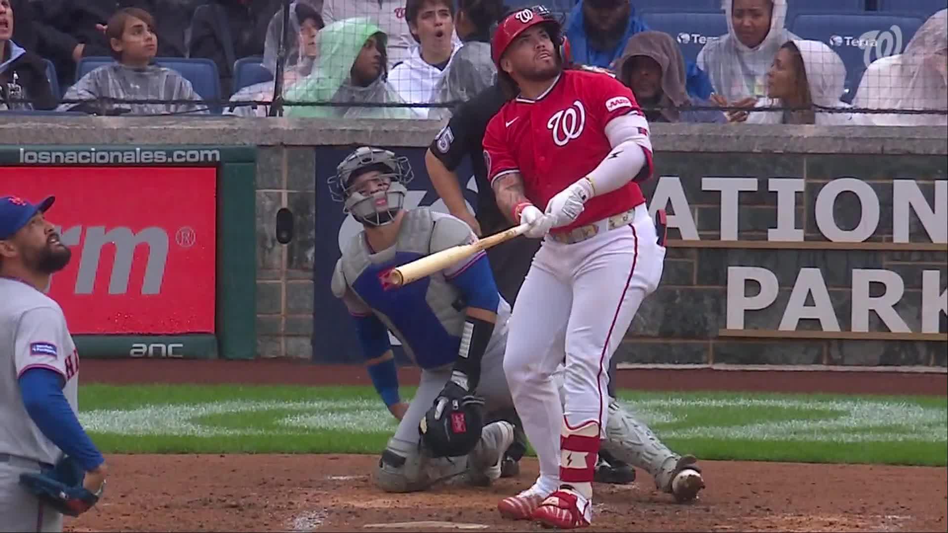 Andres Chaparro smashes a home run — Article image accompanying Andrés Chaparro's 2-homer game lifts Nationals over Mets 6-4 in season finale on WagerUp Sports News. Andres Chaparro smashes a home run — Article image accompanying Andrés Chaparro's 2-homer game lifts Nationals over Mets 6-4 in season finale on WagerUp Sports News.