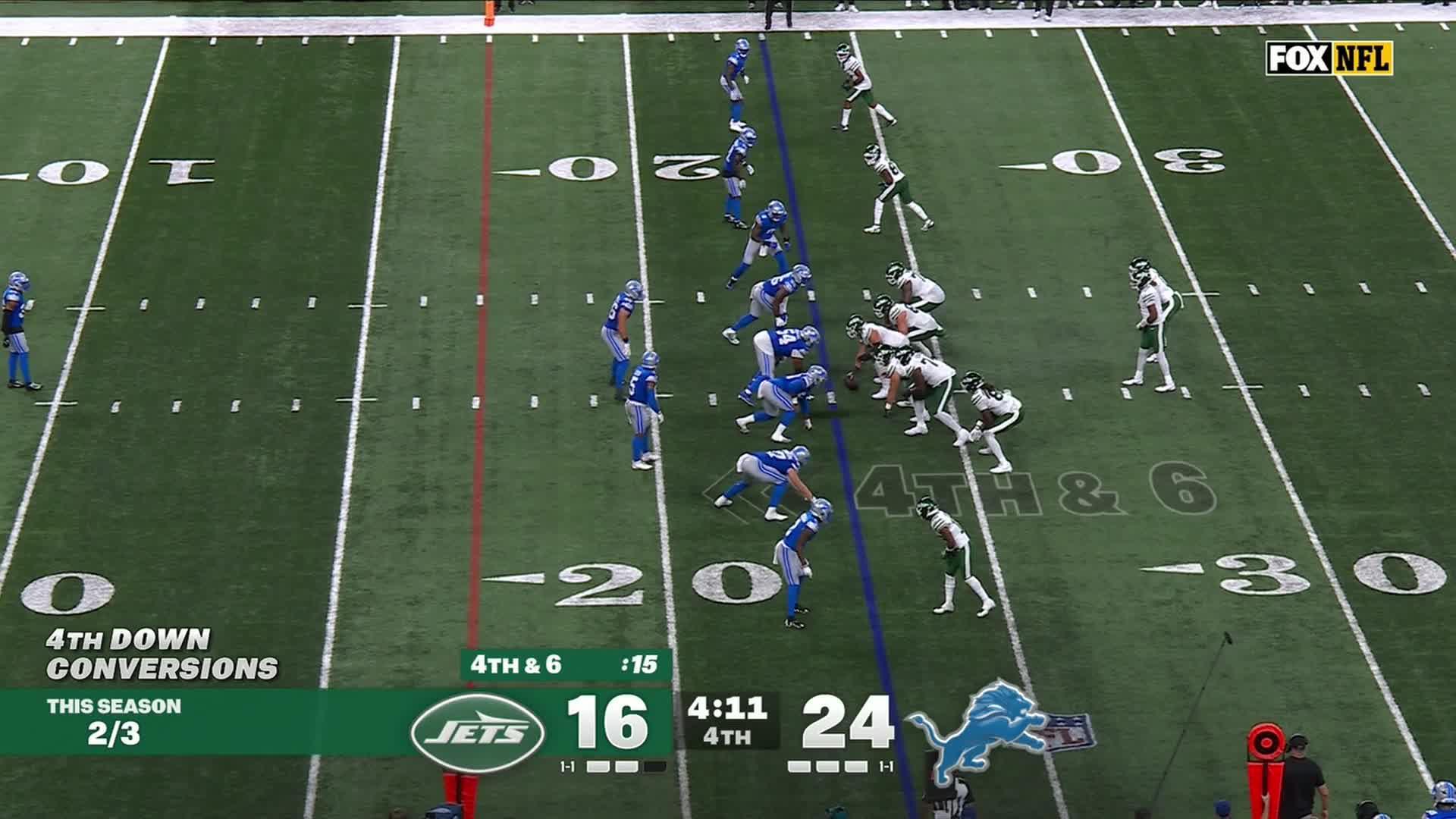 Jahmyr Gibbs' 3rd touchdown with 2:25 left lifts Lions to 31-24 win over Jets
