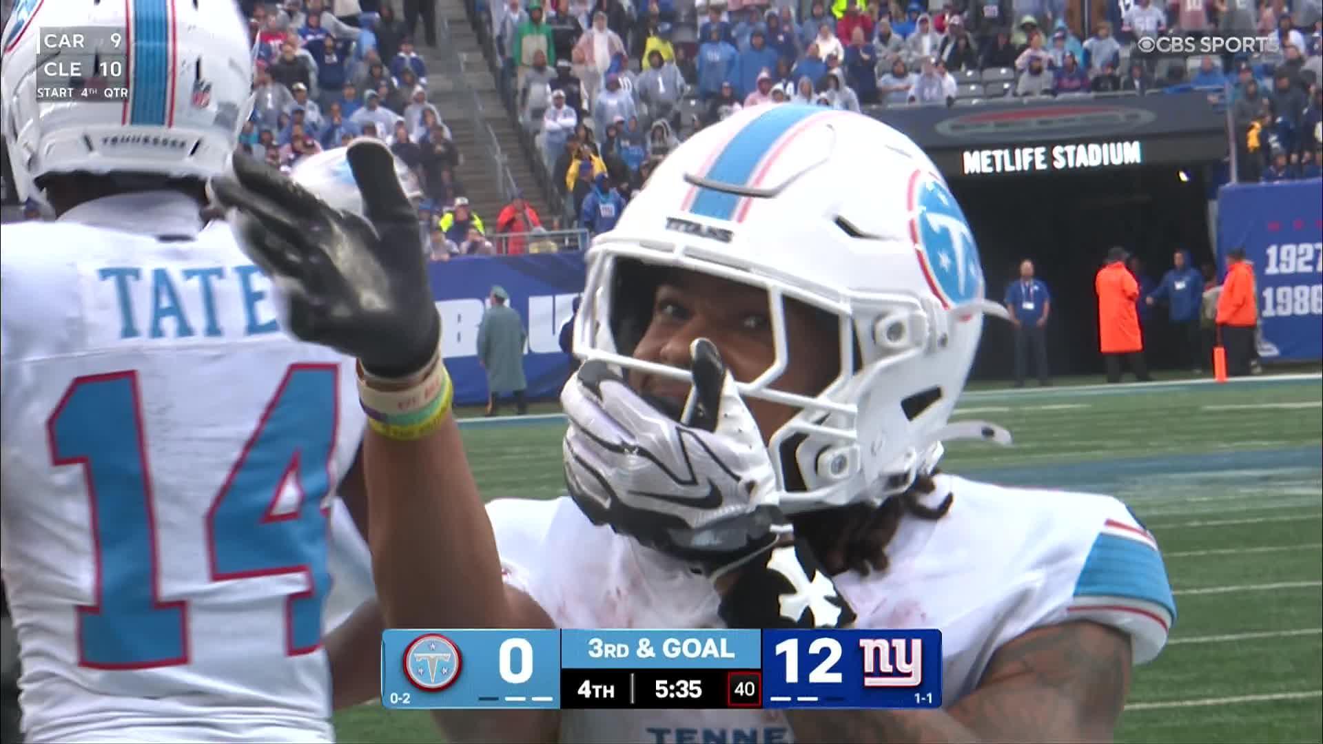 Giants hold on to beat the Titans 12-7 but lose Brian Burns to a knee injury