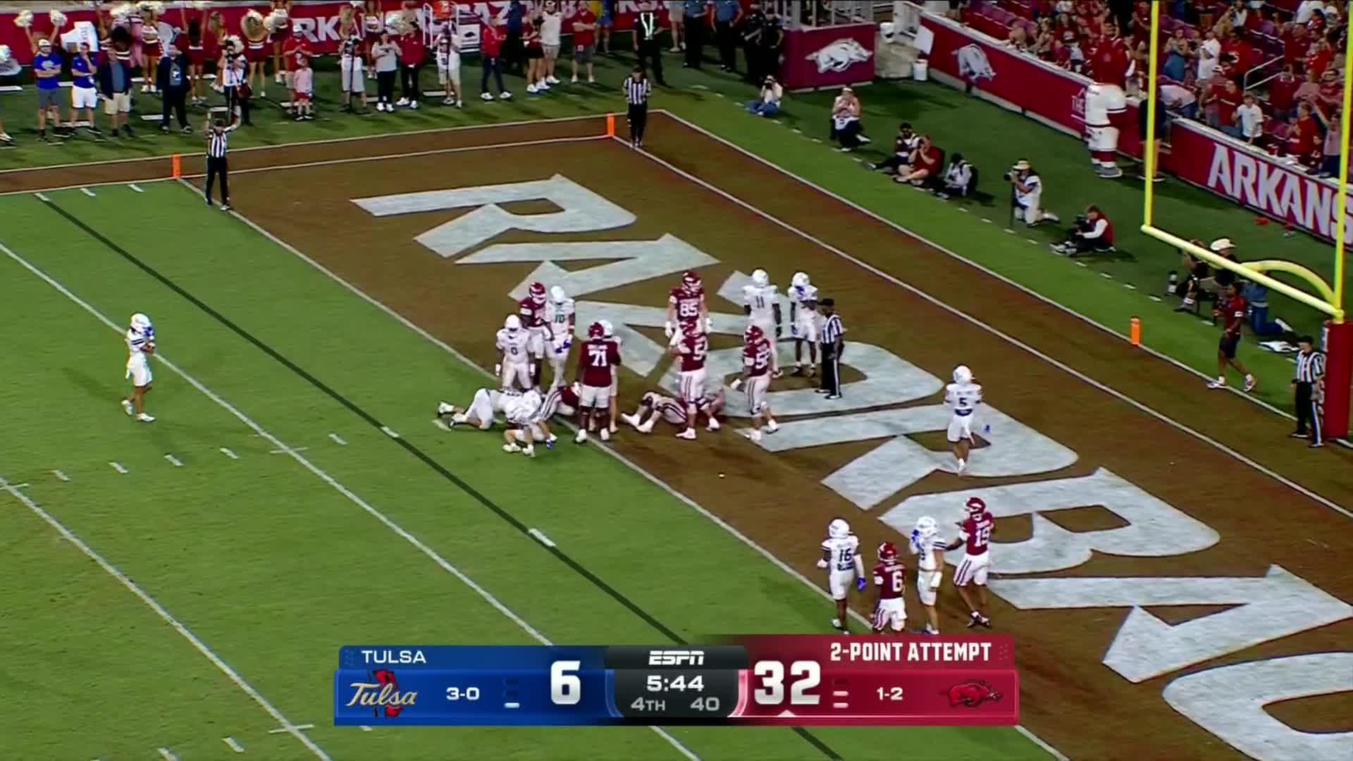 Tulsa Golden Hurricane vs. Arkansas Razorbacks: Full Highlights