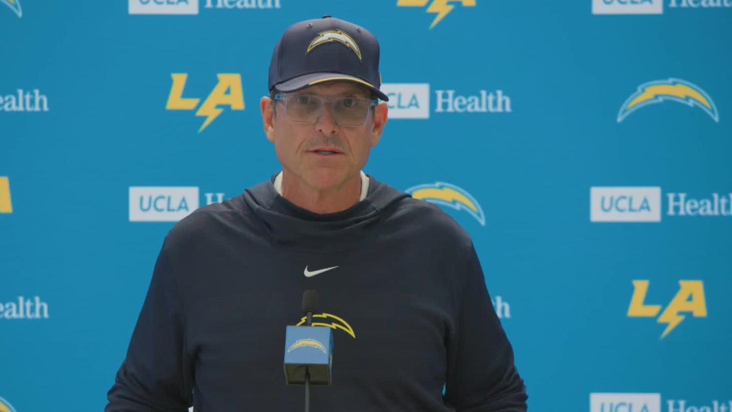 Jim Harbaugh calls on Justin Herbert to 'be better'