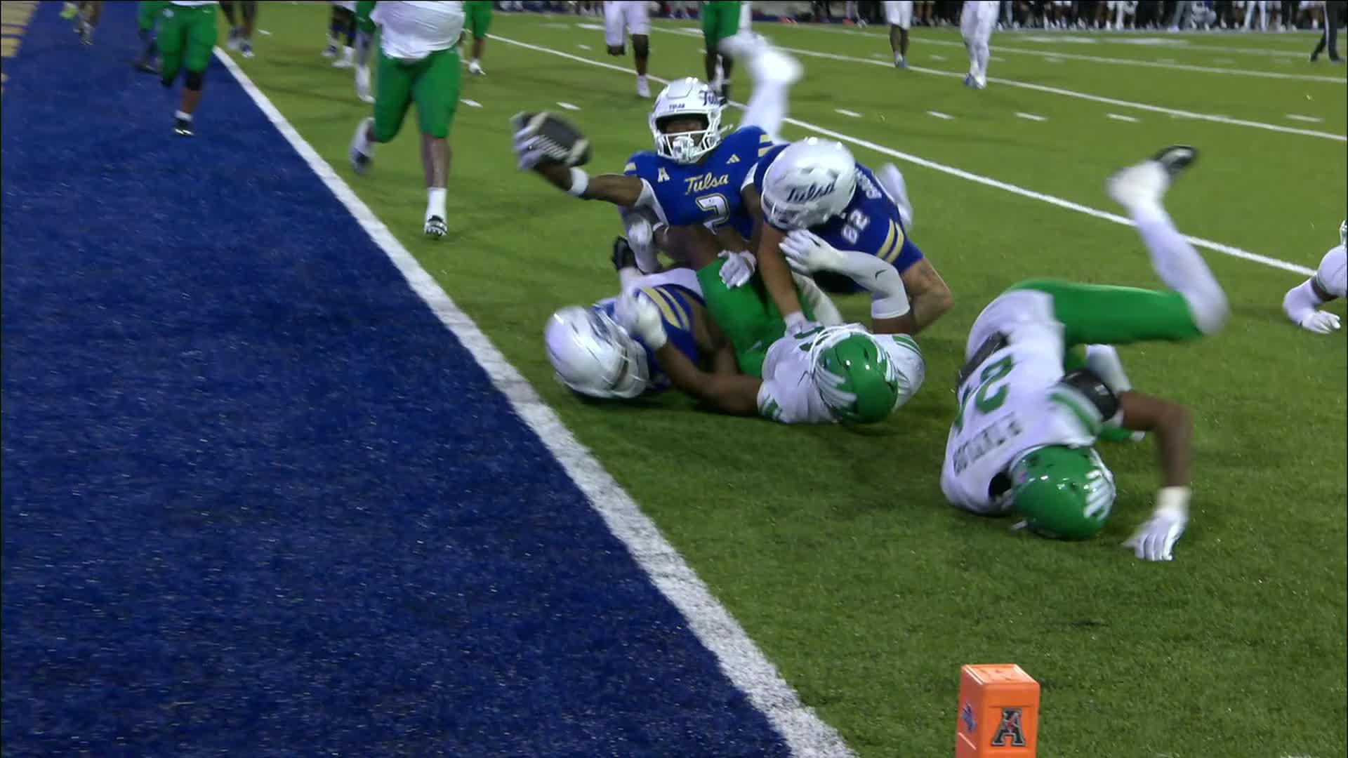 Tayven Jackson throws 4 TD passes, runs for TD in OT as UNT beats Tulsa 45-44