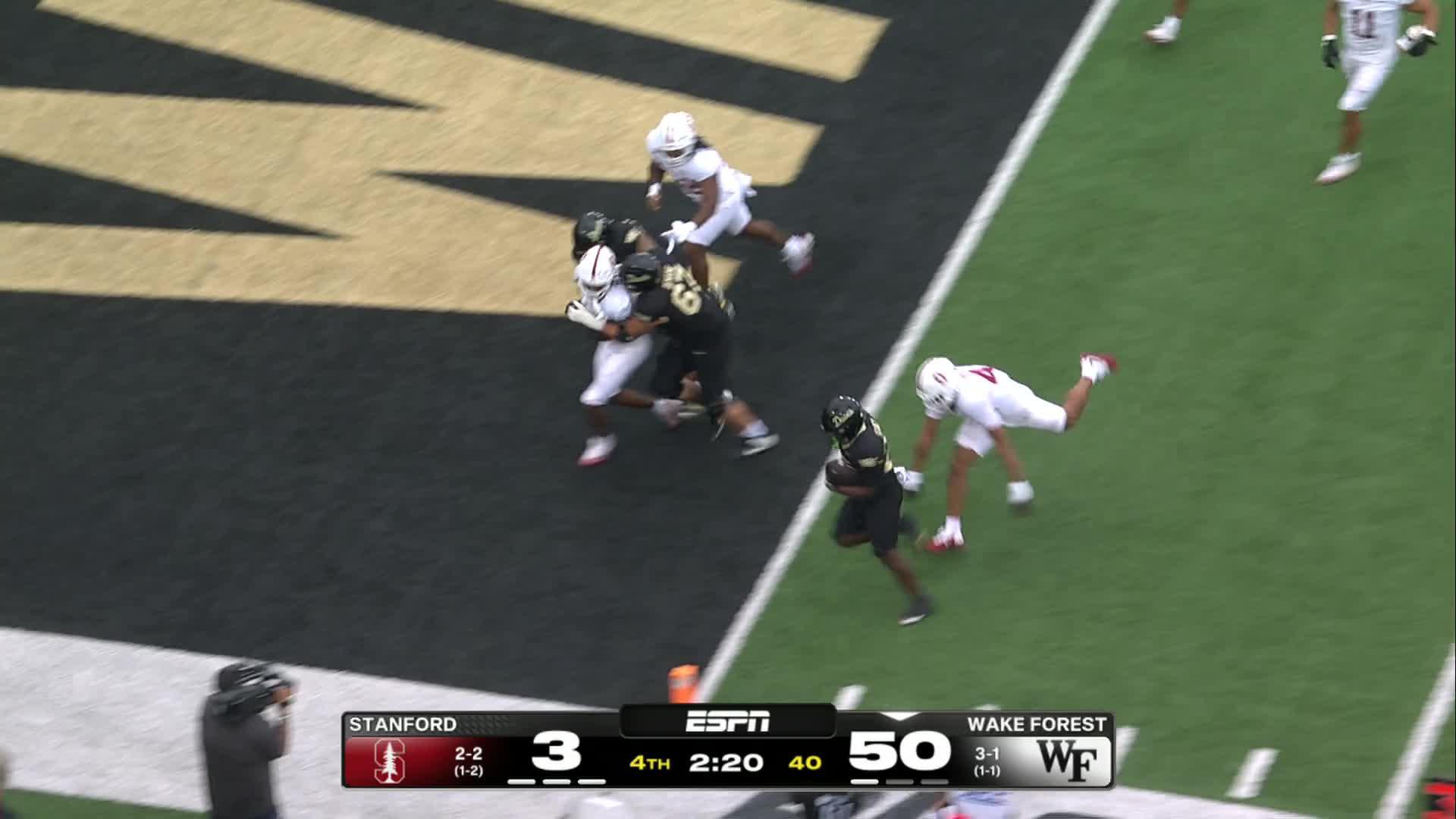 Lopez accounts for five TDs as Wake Forest beats Stanford 57-3