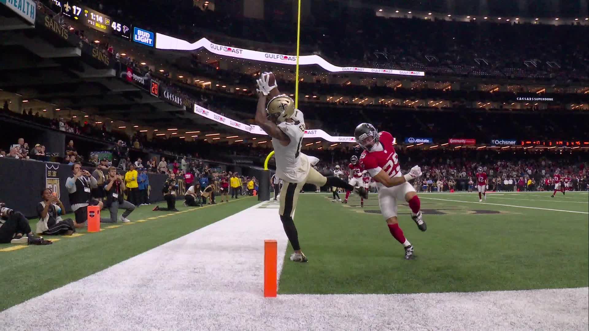 Bijan Robinson powers Falcons past Saints 45-24 on the 20th anniversary of the Superdome's reopening