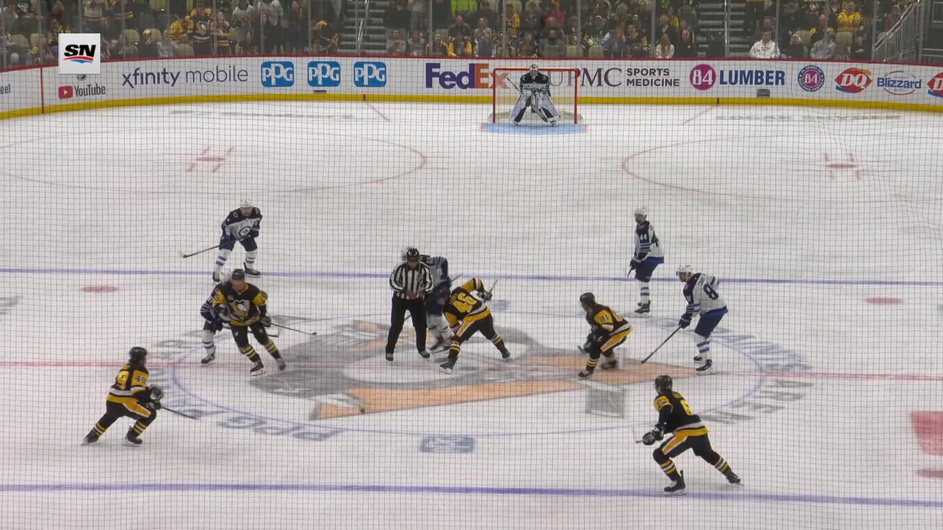 Winnipeg Jets vs. Pittsburgh Penguins: Game Highlights — Article image accompanying Jets edge Penguins 3-2 as Cole Perfetti scores 9 seconds after tying goal on WagerUp Sports News.