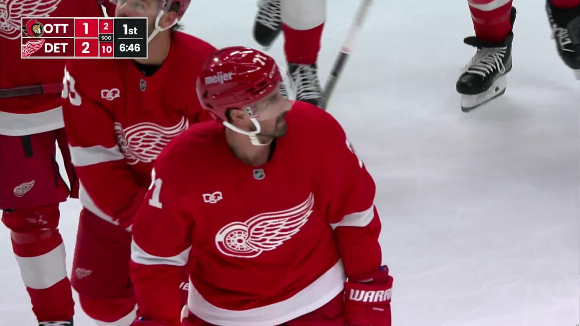 Dylan Larkin nets goal for Red Wings — Article image accompanying Larkin feels 'lot of emotions' in season debut as Wings win on WagerUp Sports News.