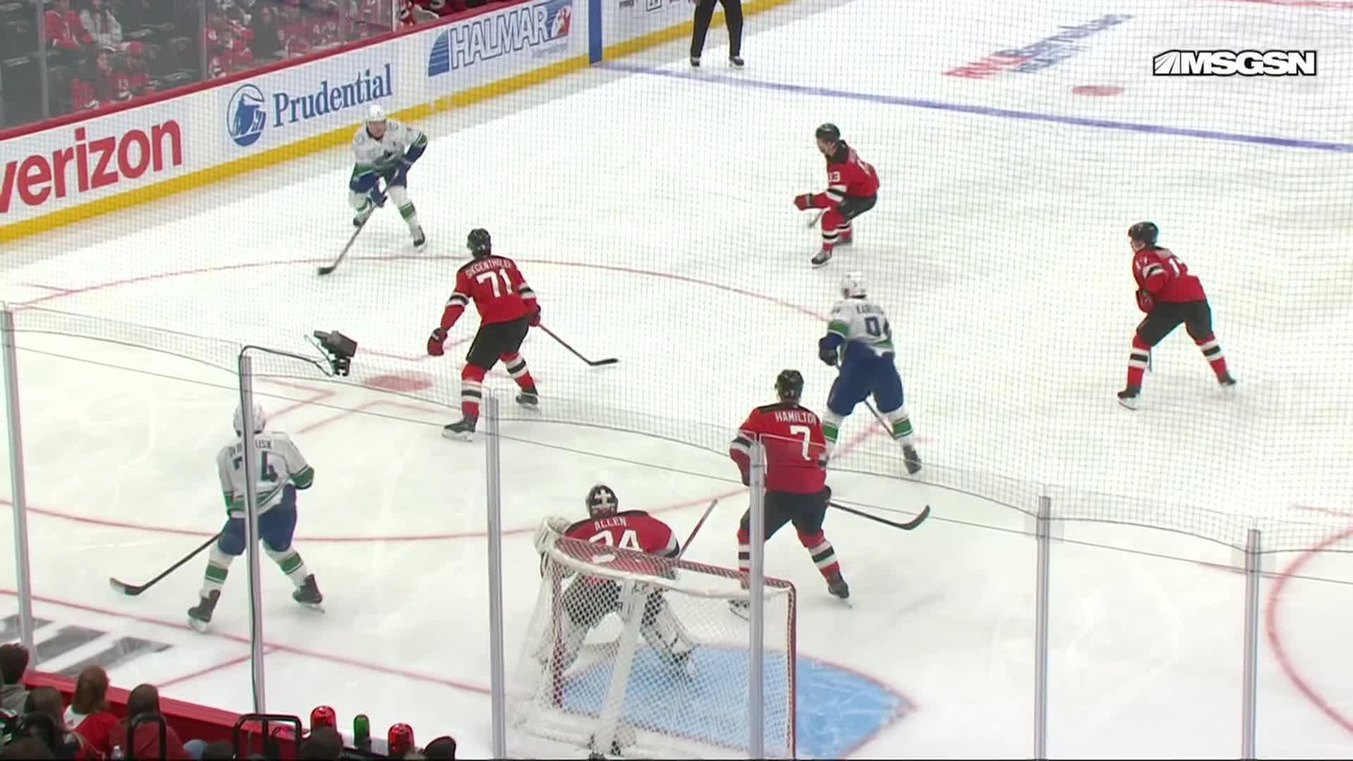 Vancouver Canucks vs. New Jersey Devils: Game Highlights — Article image accompanying Nico Hischier has 2 goals and an assist to help the Devils roll to a 4-1 win over the Canucks on WagerUp Sports News. Vancouver Canucks vs. New Jersey Devils: Game Highlights — Article image accompanying Nico Hischier has 2 goals and an assist to help the Devils roll to a 4-1 win over the Canucks on WagerUp Sports News.