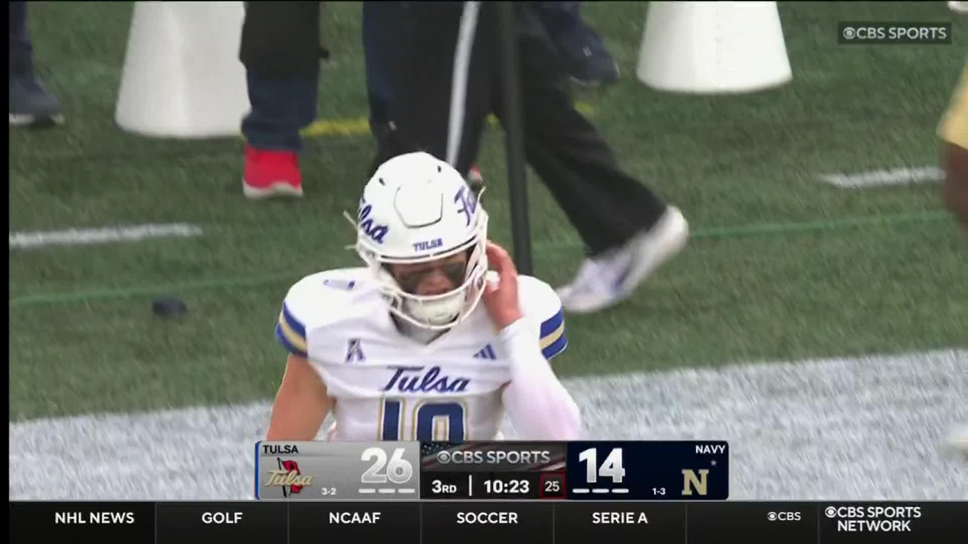 Baylor Hayes throws 3-yard touchdown — Article image accompanying Quarterback Gutierrez runs for 232 yards, accounts for 4 TDs in Navy's 34-26 win over Tulsa on WagerUp Sports News. Baylor Hayes throws 3-yard touchdown — Article image accompanying Quarterback Gutierrez runs for 232 yards, accounts for 4 TDs in Navy's 34-26 win over Tulsa on WagerUp Sports News.