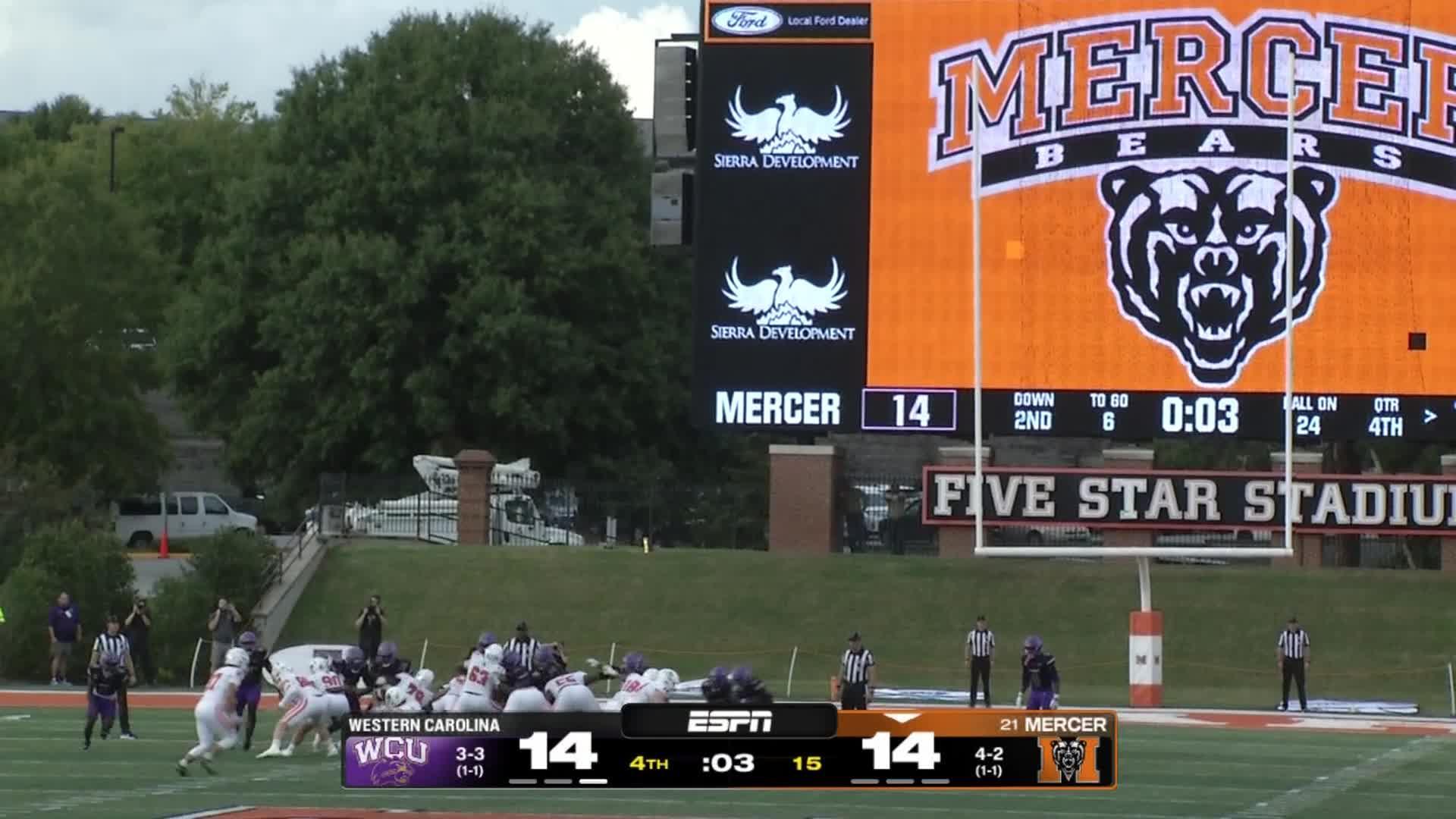 Western Carolina Catamounts vs. Mercer Bears: Full Highlights