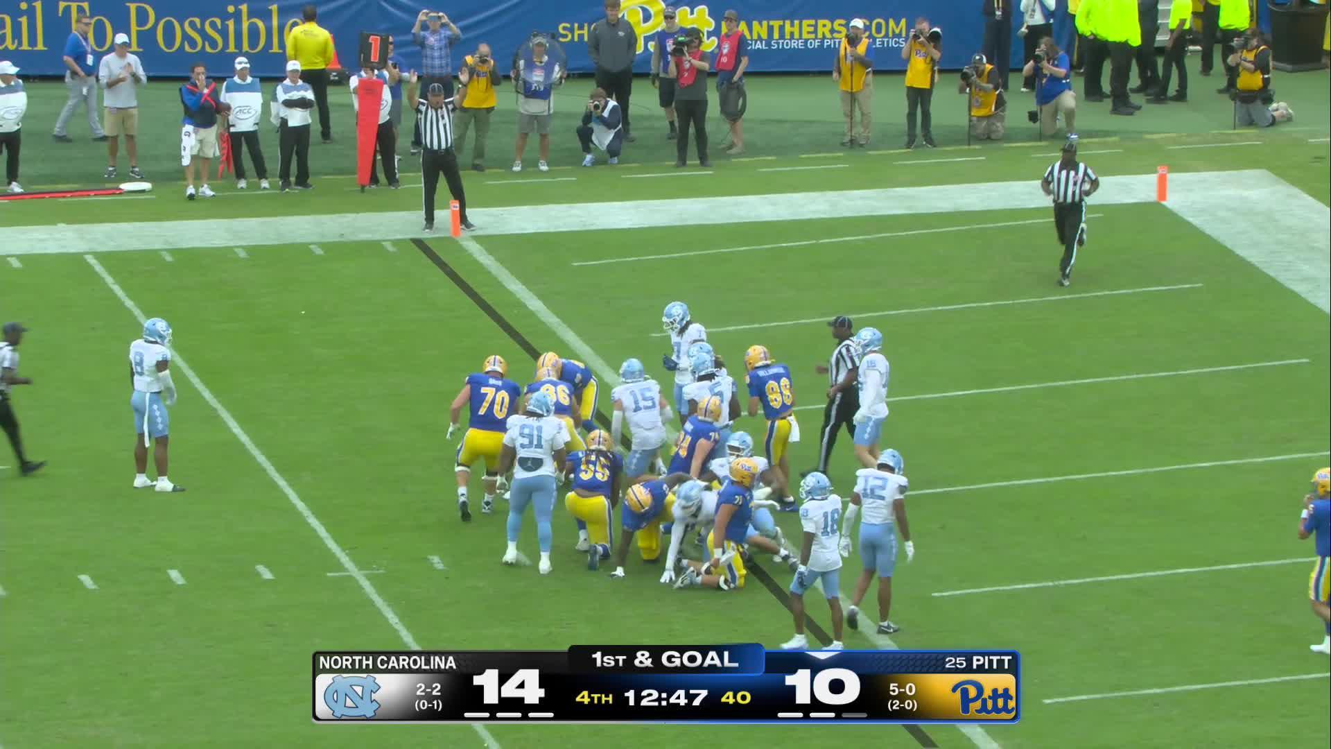 North Carolina 21-17 Pittsburgh (Oct 10, 2026) Final Score - ESPN