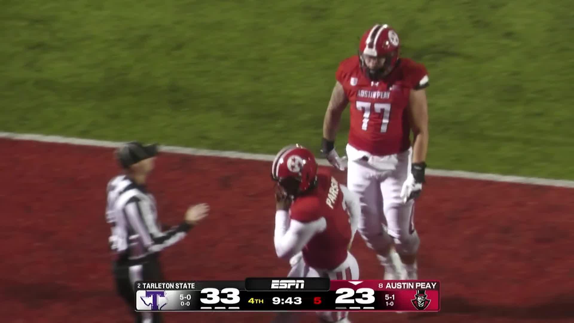 Kaden Anderson throws 3 TD passes, leads Tarleton State over Austin Peay 40-32